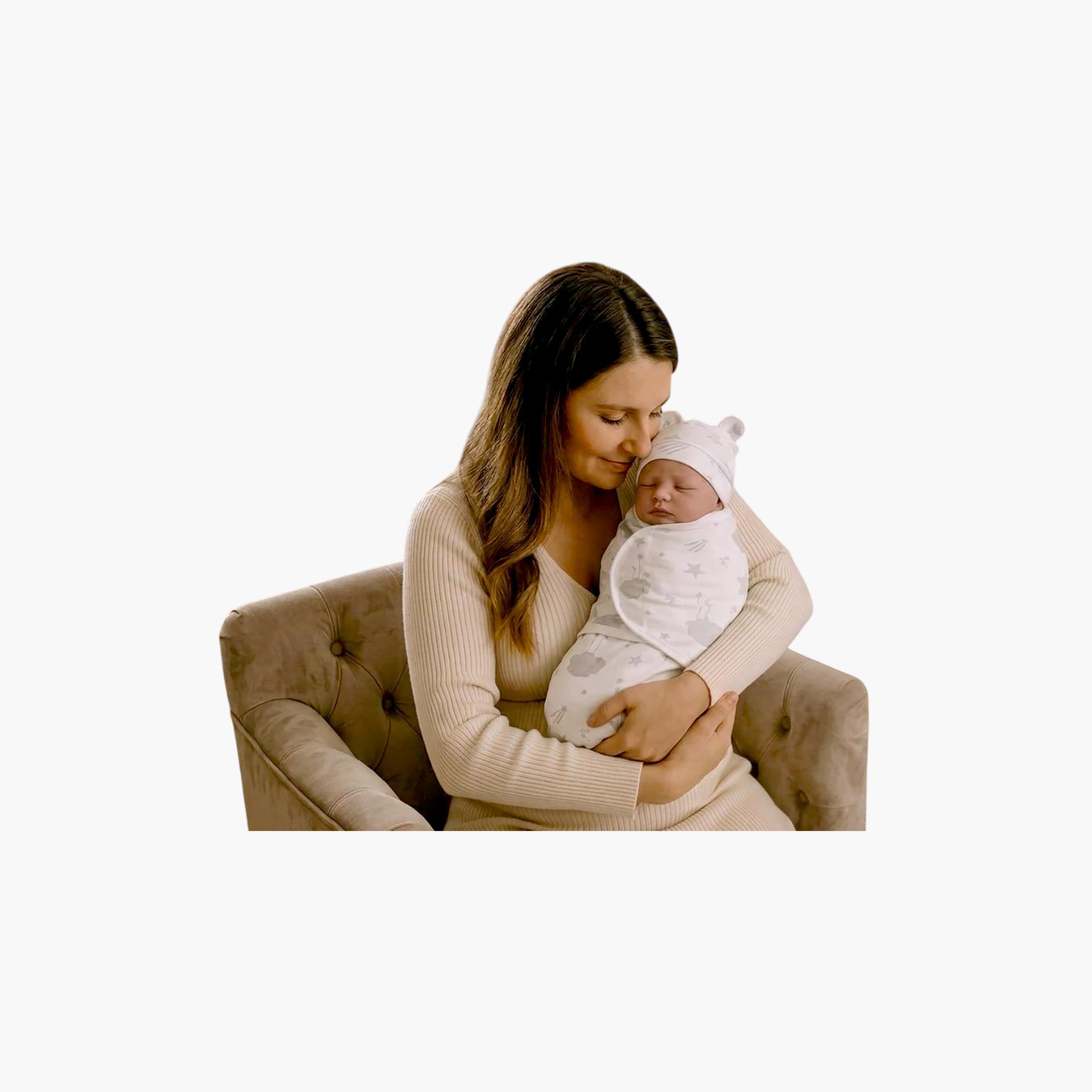 طقم أقمشة قماط قطنية ناعمة مع قبعات 3 قطع من كيندر فالي-baby-nursery-blanketsandswaddles-swaddlesandsleepingbags-image-14