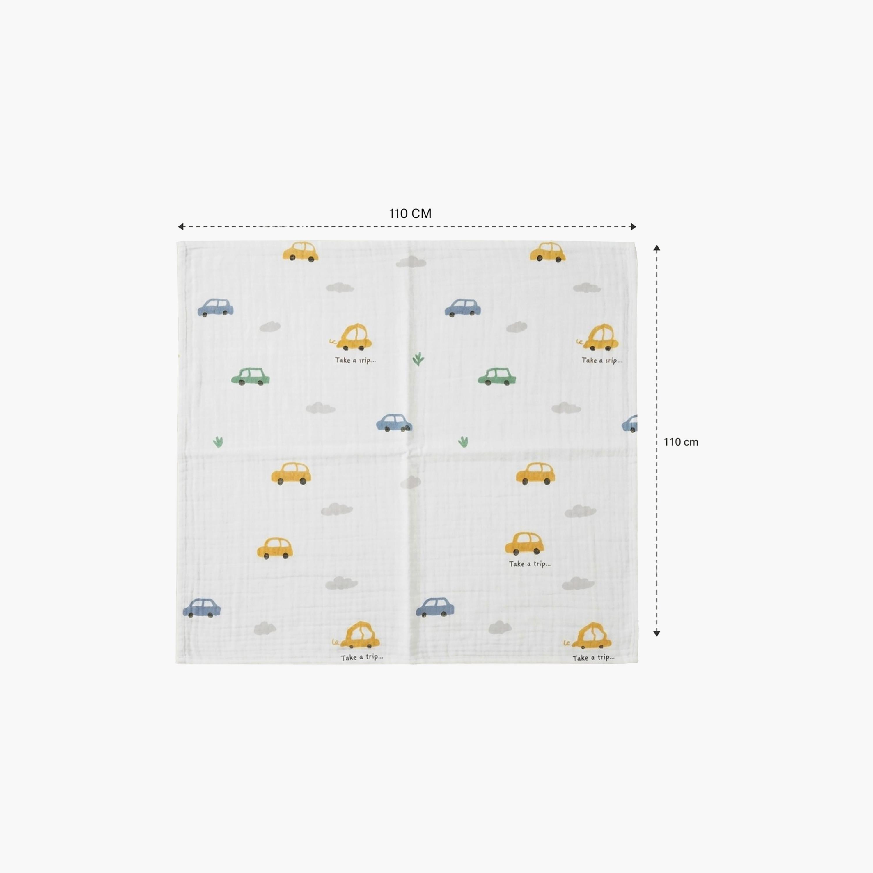 طقم أقمشة قماط فائقة النعومة موديل ليتل ترافيلر قطعتين من كيندر فالي-baby-nursery-blanketsandswaddles-receivingblankets-image-4