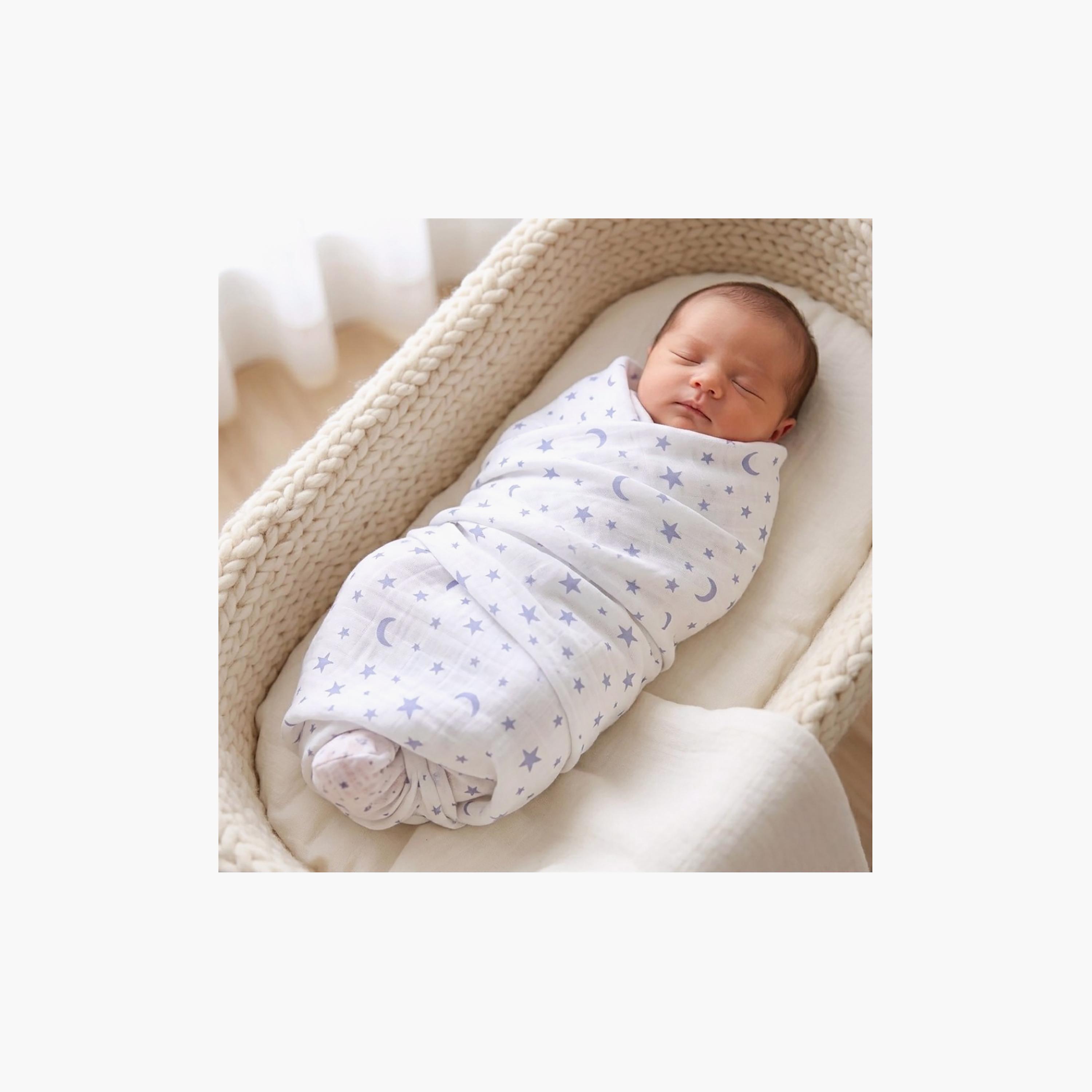 طقم أقمشة قماط فائقة النعومة موديل بلاك ديزي قطعتين من كيندر فالي-baby-nursery-blanketsandswaddles-receivingblankets-image-14