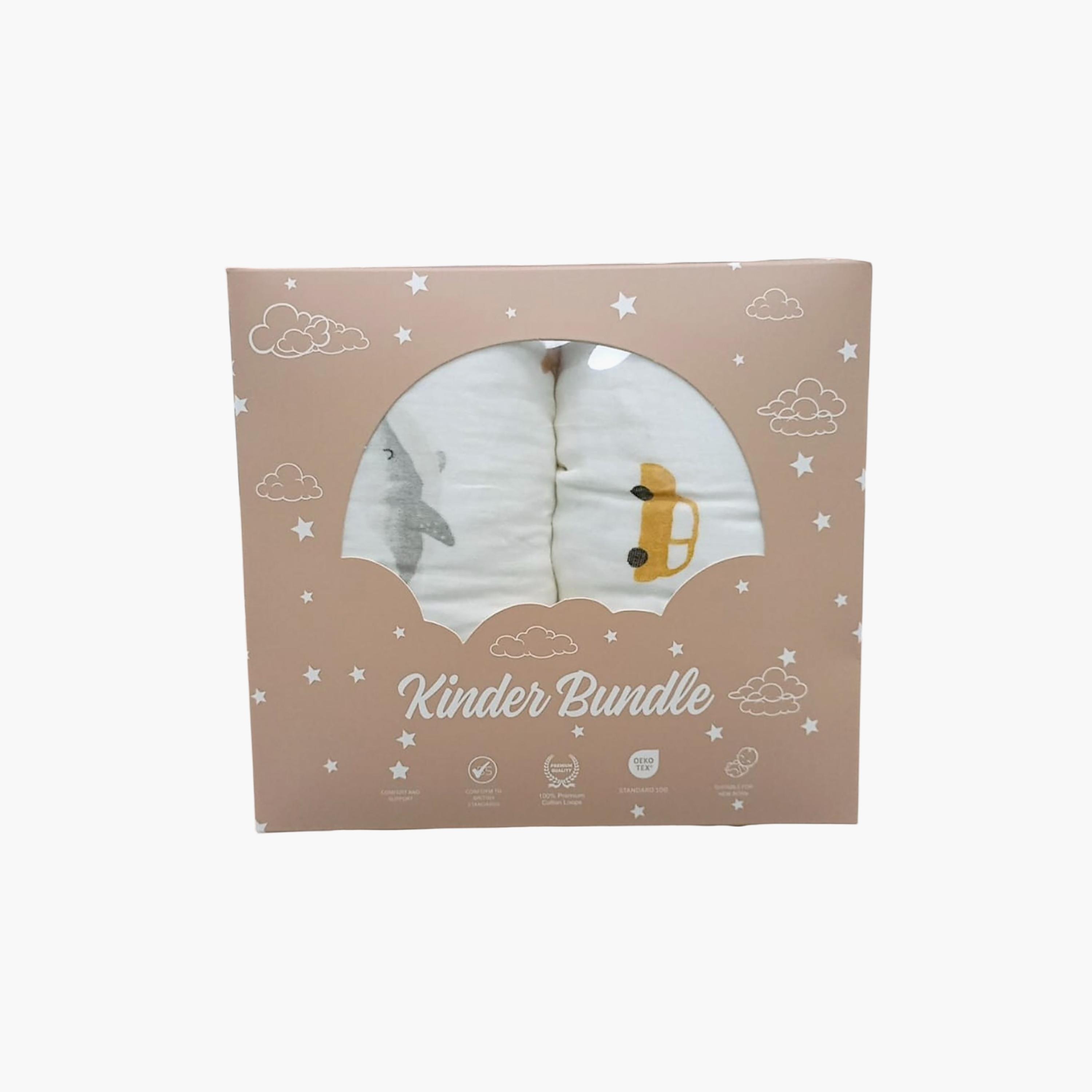 طقم أقمشة قماط فائقة النعومة موديل بلاك ديزي قطعتين من كيندر فالي-baby-nursery-blanketsandswaddles-receivingblankets-image-6