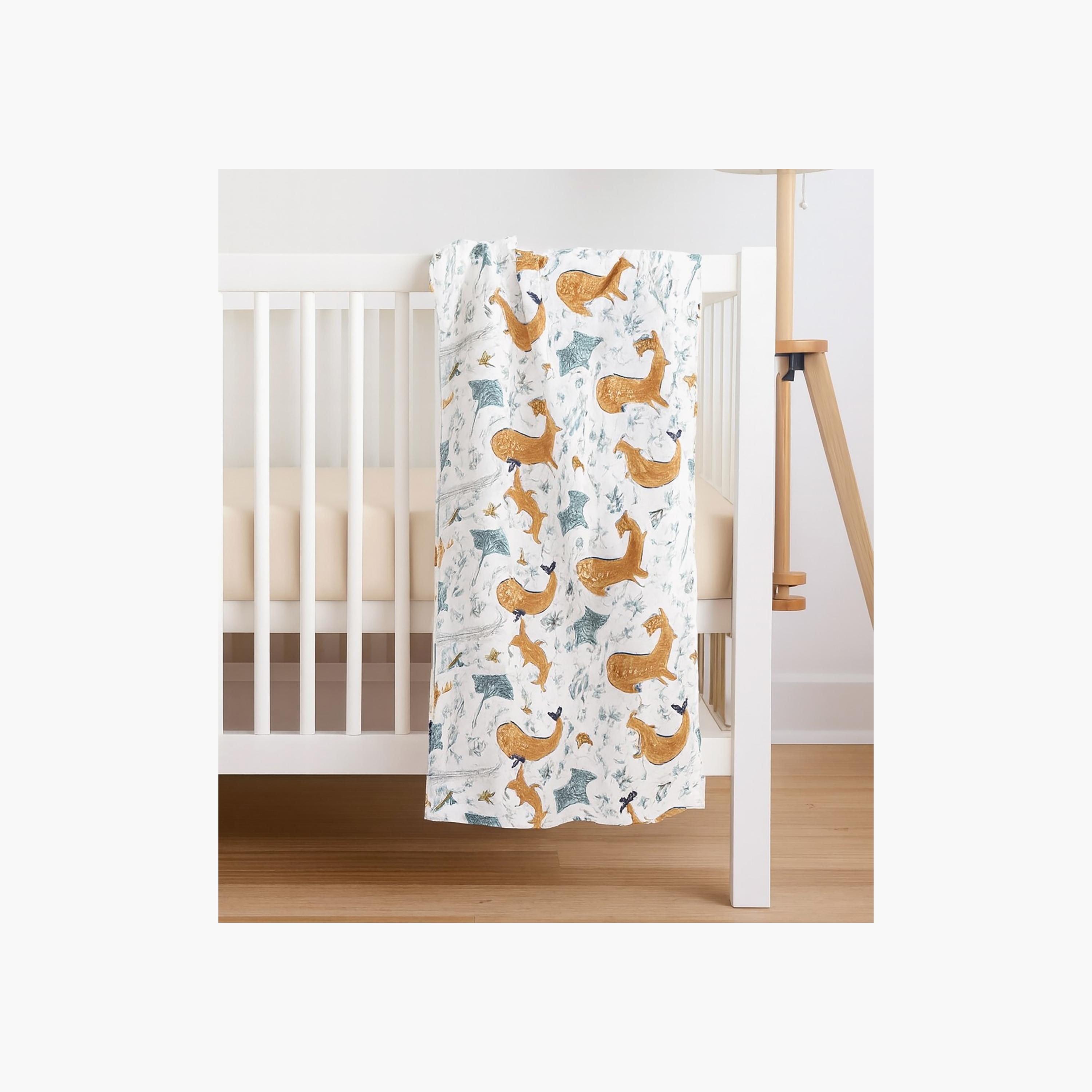طقم أقمشة قماط فائقة النعومة موديل أندر ذا سي قطعتين من كيندر فالي-baby-nursery-blanketsandswaddles-receivingblankets-image-8