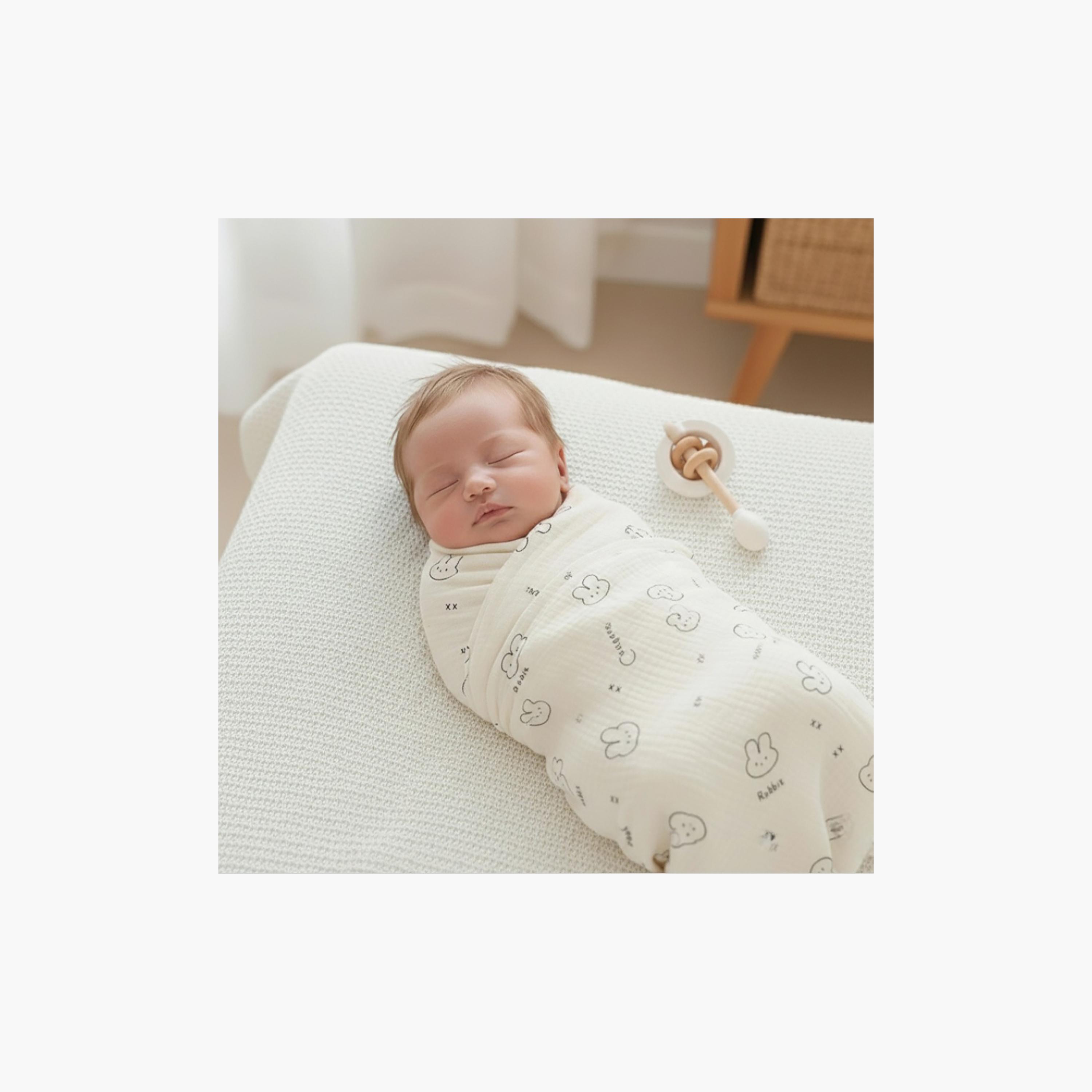 طقم منشفة مع غطاء رأس وقماط فائق التهوية من كيندر فالي-baby-bathandcare-towels-image-10