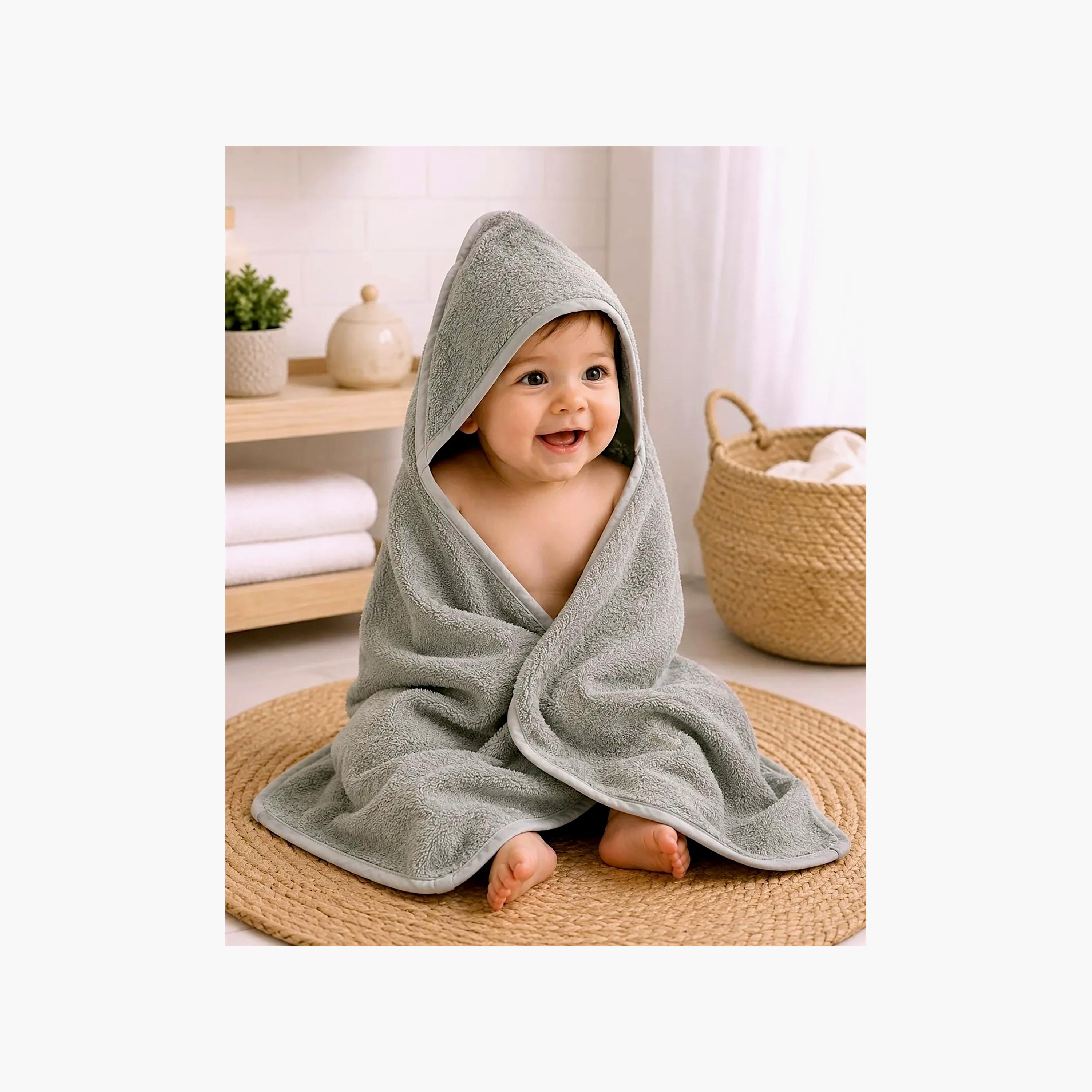 طقم منشفة مع غطاء رأس وقماط فائق التهوية من كيندر فالي-baby-bathandcare-towels-image-9