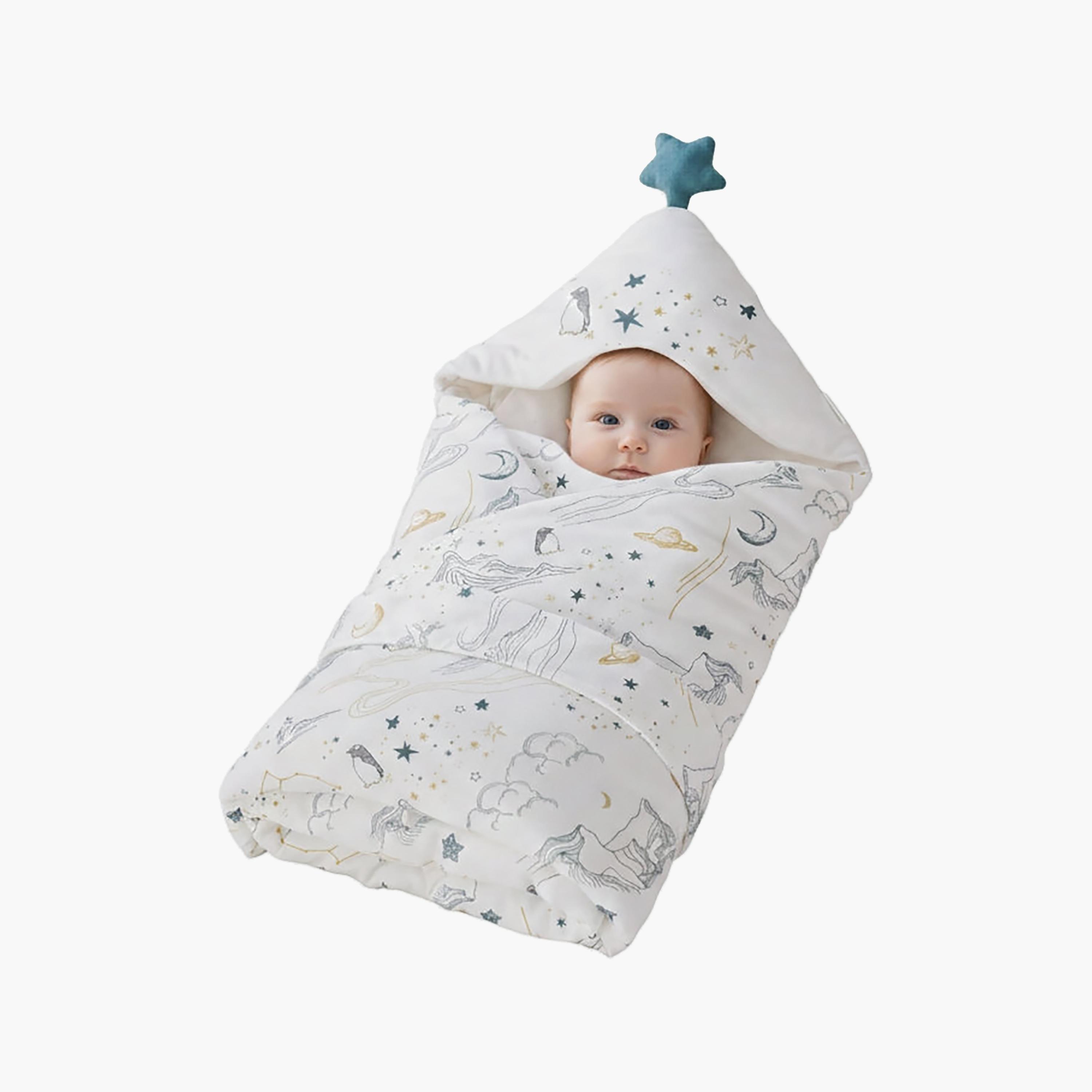 Kinder Valley Twinkle Premium Hooded Wrap-baby-nursery-blanketsandswaddles-receivingblankets-image-3