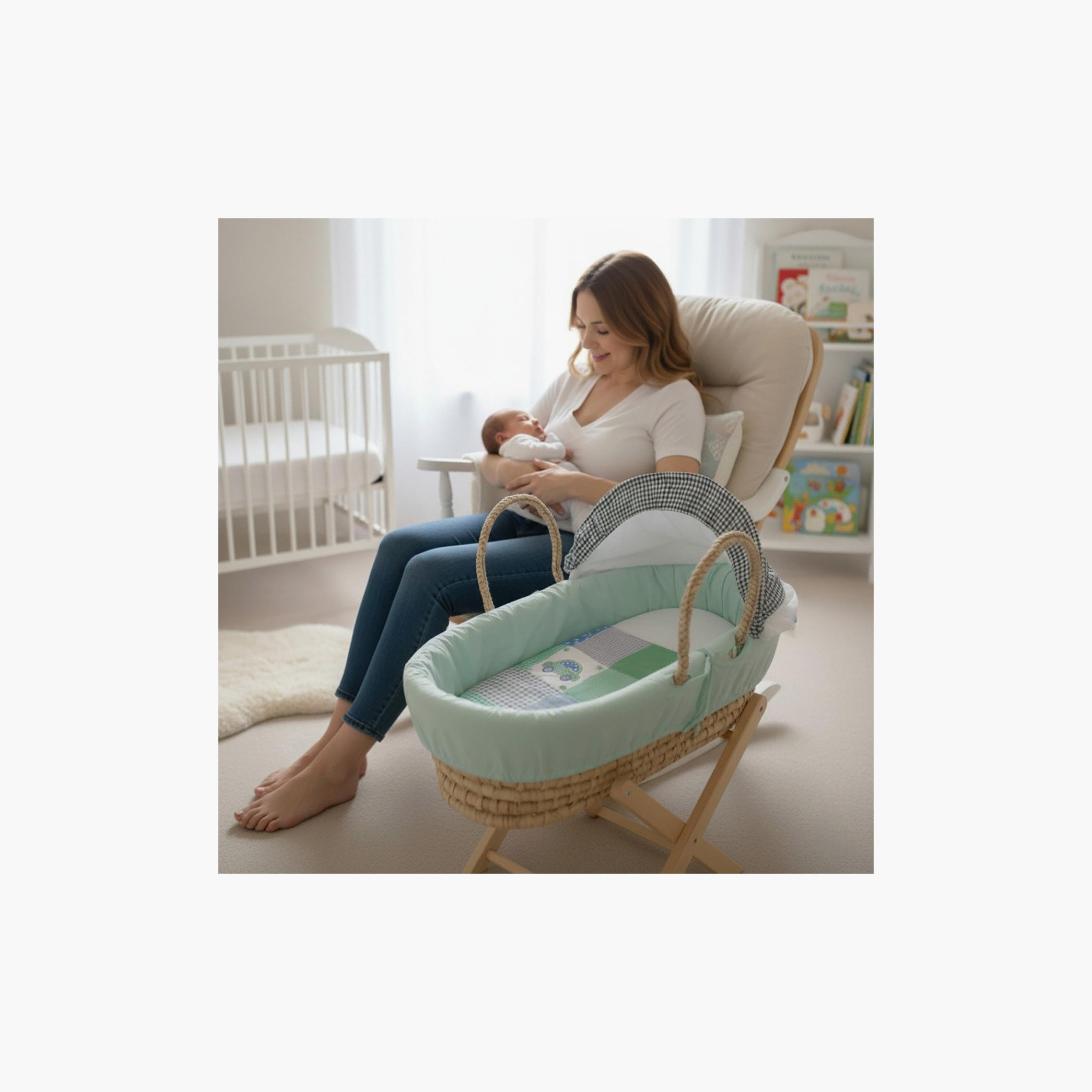Kinder Valley Serenity Bloom Moses Basket with Canopy-baby-nursery-furniture-mosesbaskets-image-3