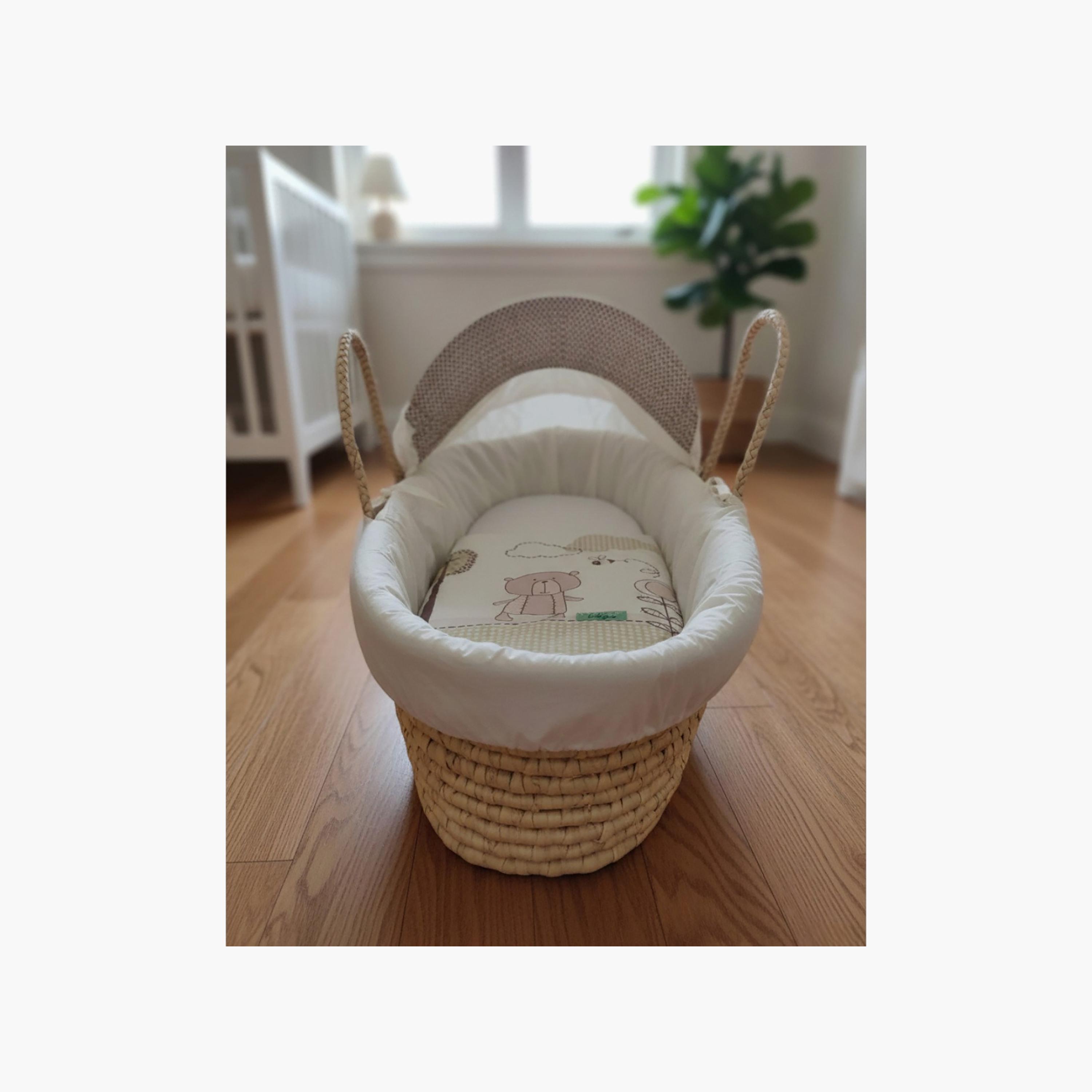 Kinder Valley Snuggle Bear Moses Basket with Canopy-baby-nursery-furniture-mosesbaskets-image-2