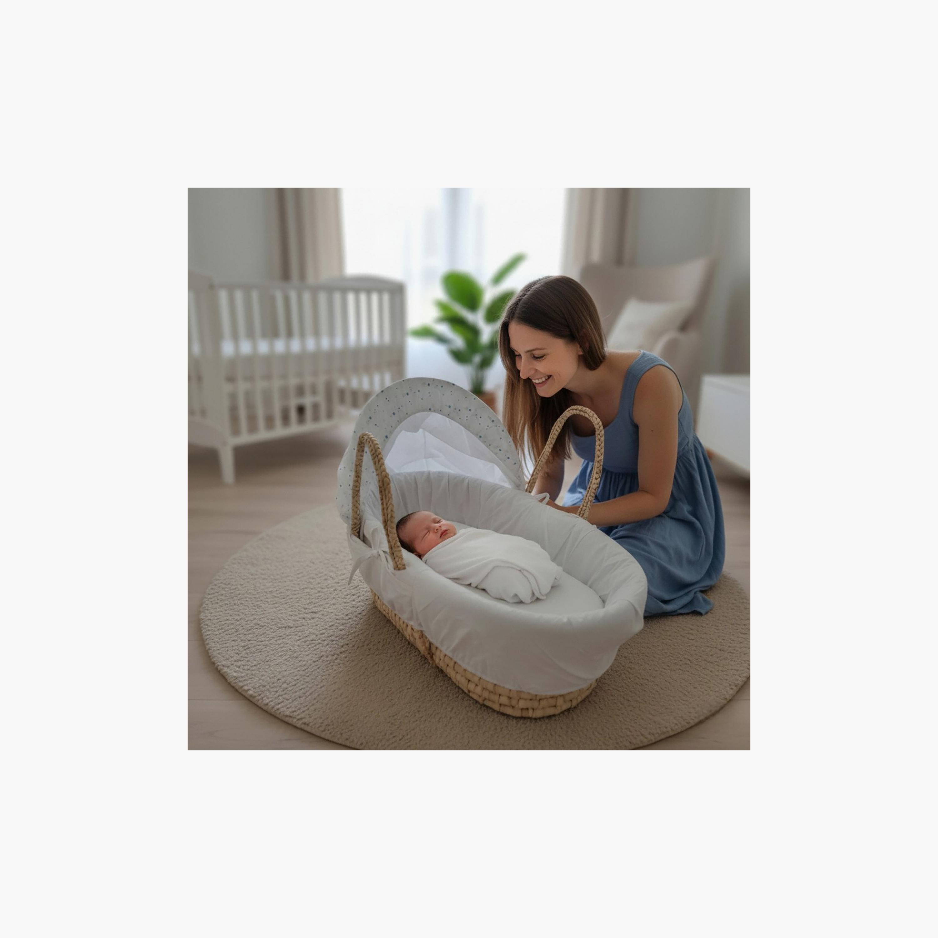 Kinder Valley Twinkle Night Moses Basket with Canopy-baby-nursery-furniture-mosesbaskets-image-3