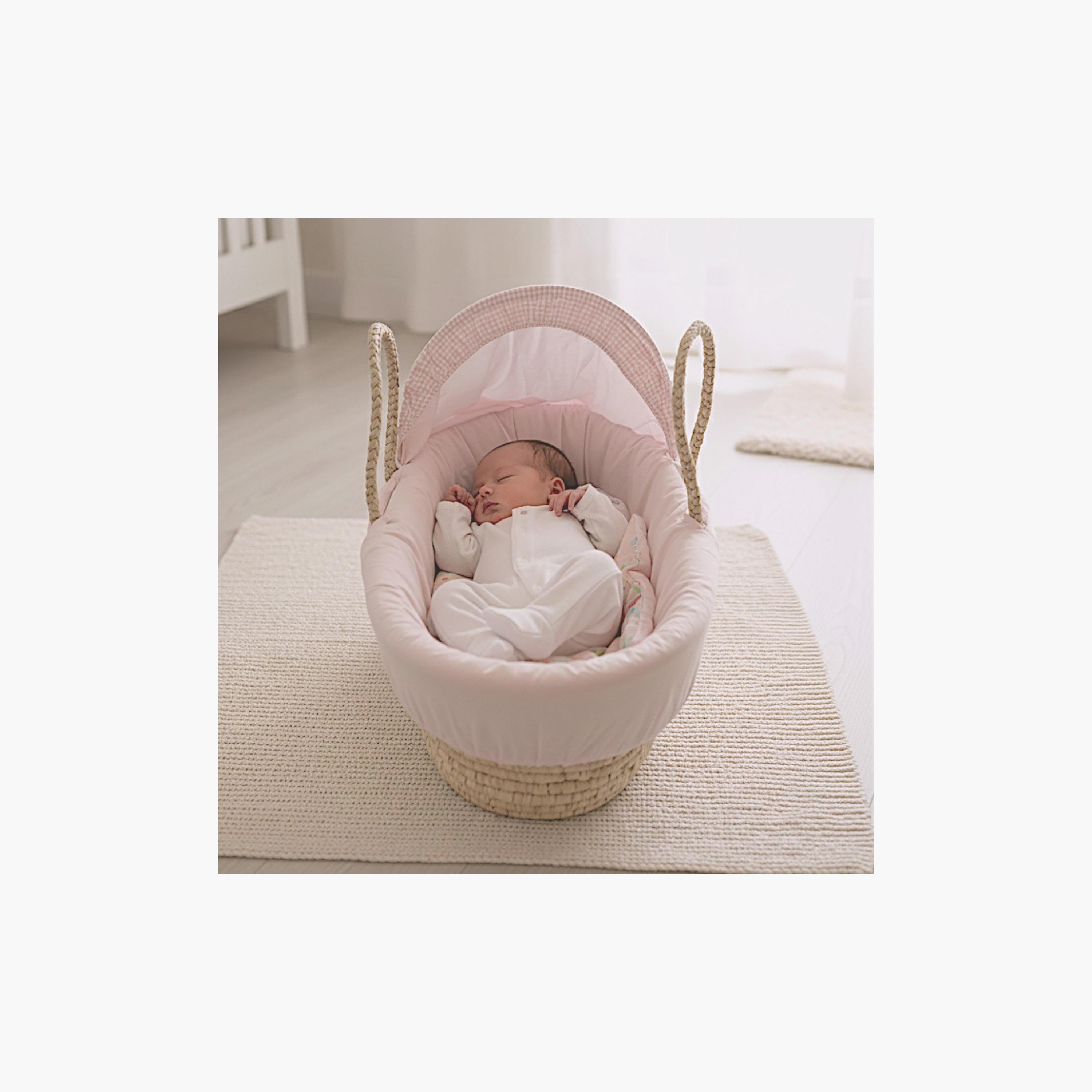 Kinder Valley Floral Moses Basket with Canopy-baby-nursery-furniture-mosesbaskets-image-2