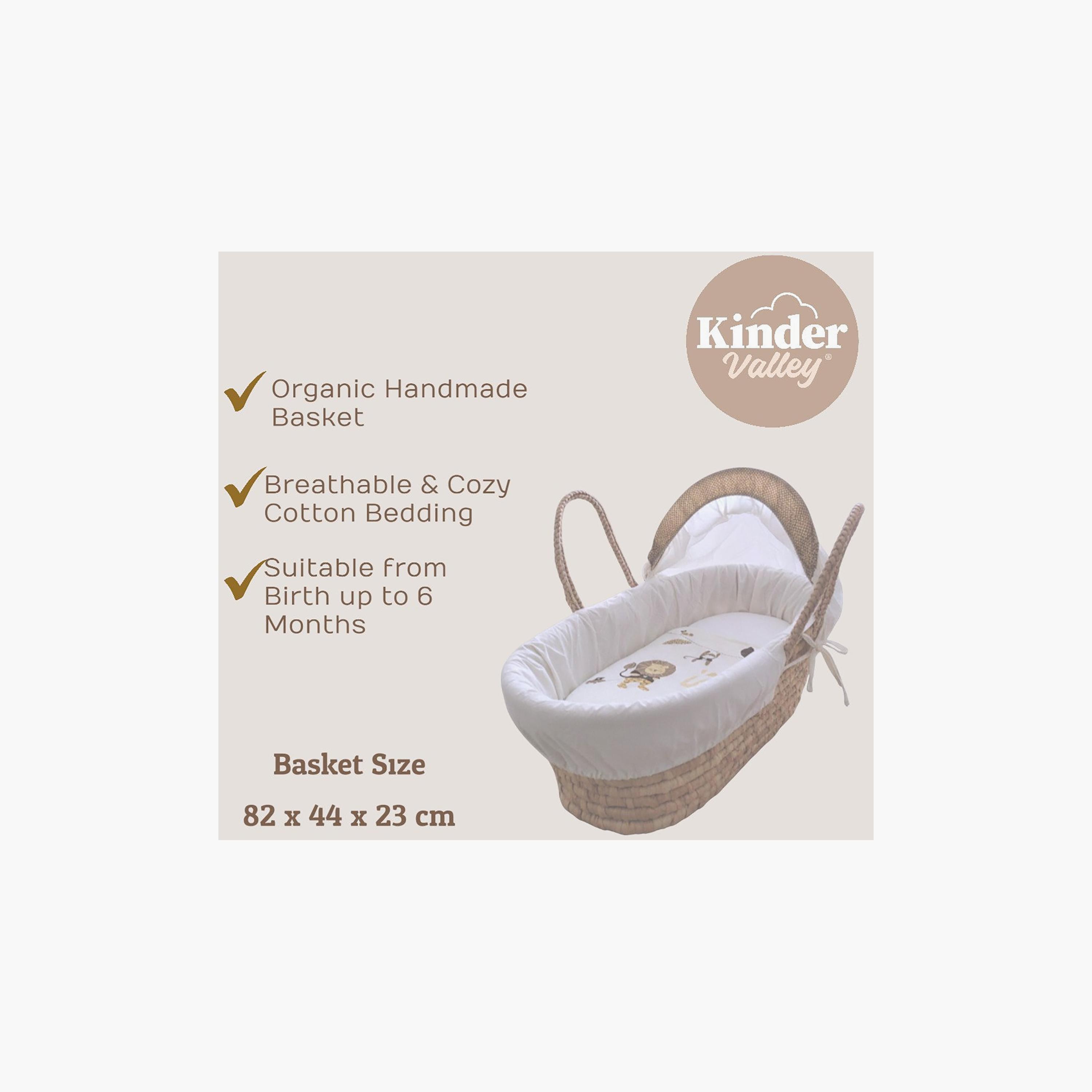 Kinder Valley Jungle Buddies Moses Basket with Canopy-baby-nursery-furniture-mosesbaskets-image-4