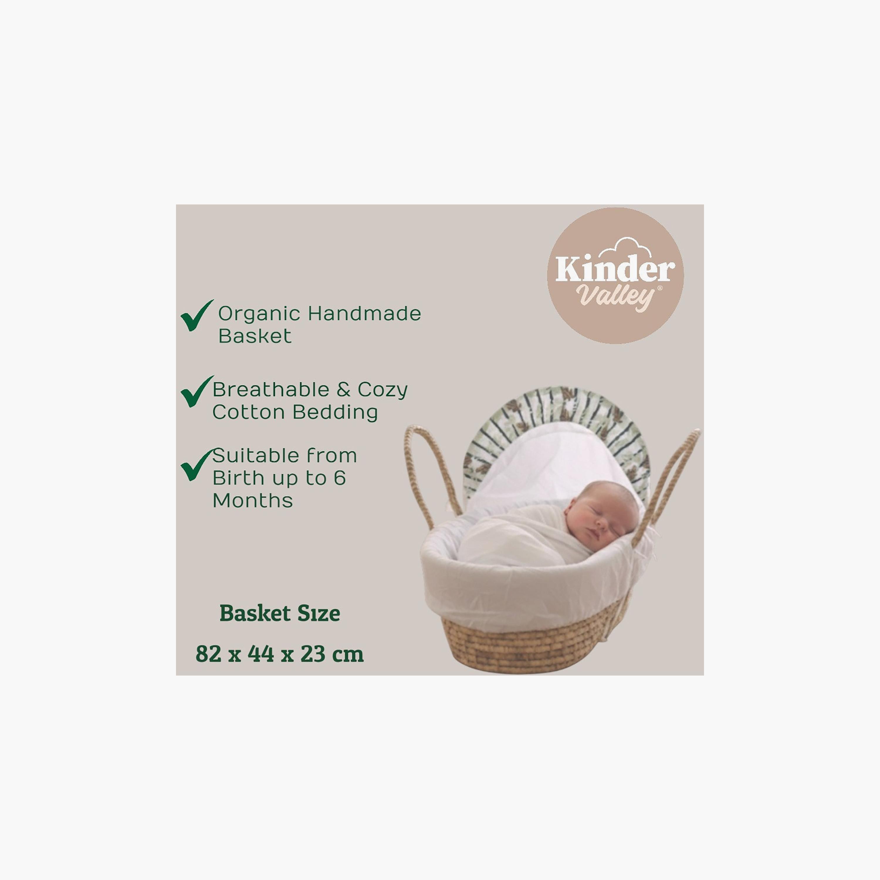 Kinder Valley Little Cheeky Moses Basket with Canopy-baby-nursery-furniture-mosesbaskets-image-4