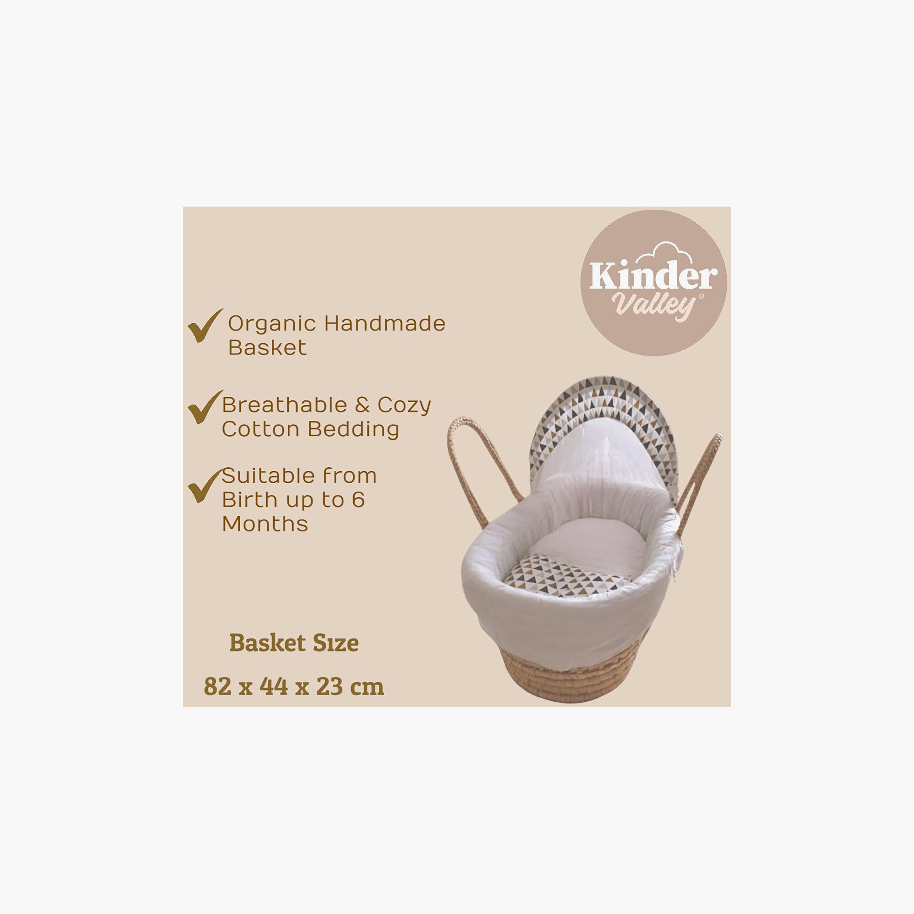 Kinder Valley Geometric Triangle Moses Basket with Canopy-baby-nursery-furniture-mosesbaskets-image-4