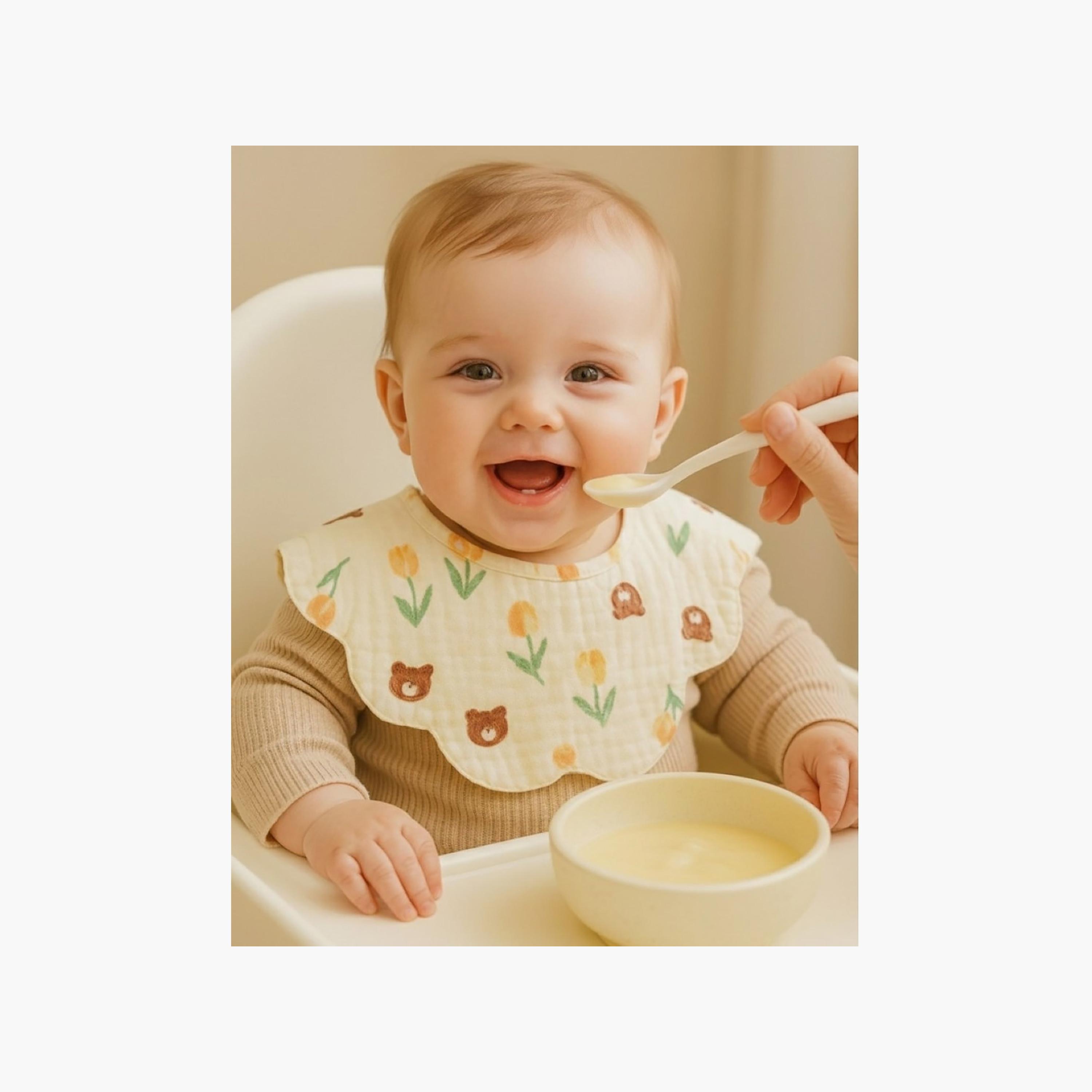 Kinder Valley Tiny Flower Bib-baby-feeding-bibs-image-2