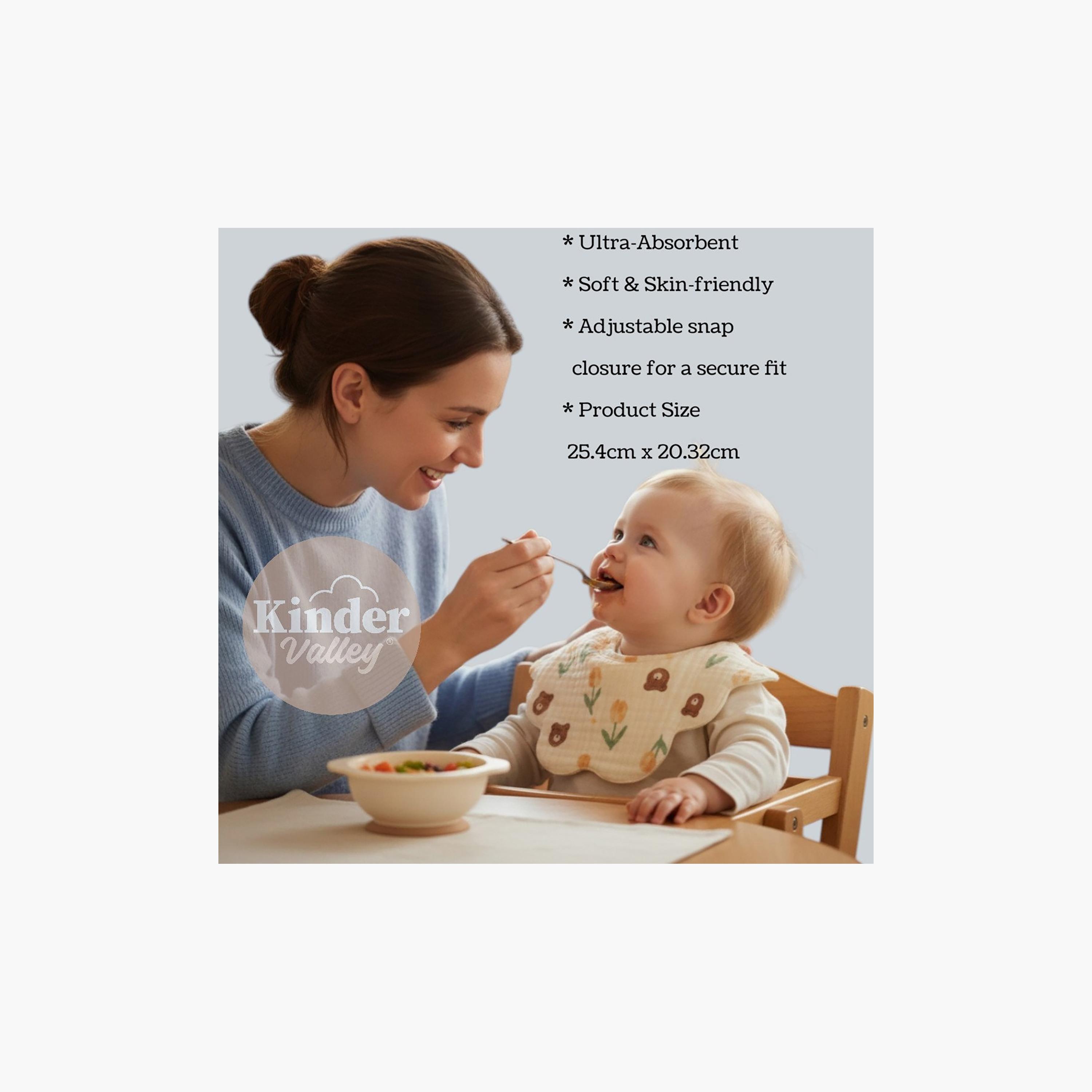Kinder Valley Tiny Flower Bib-baby-feeding-bibs-image-4