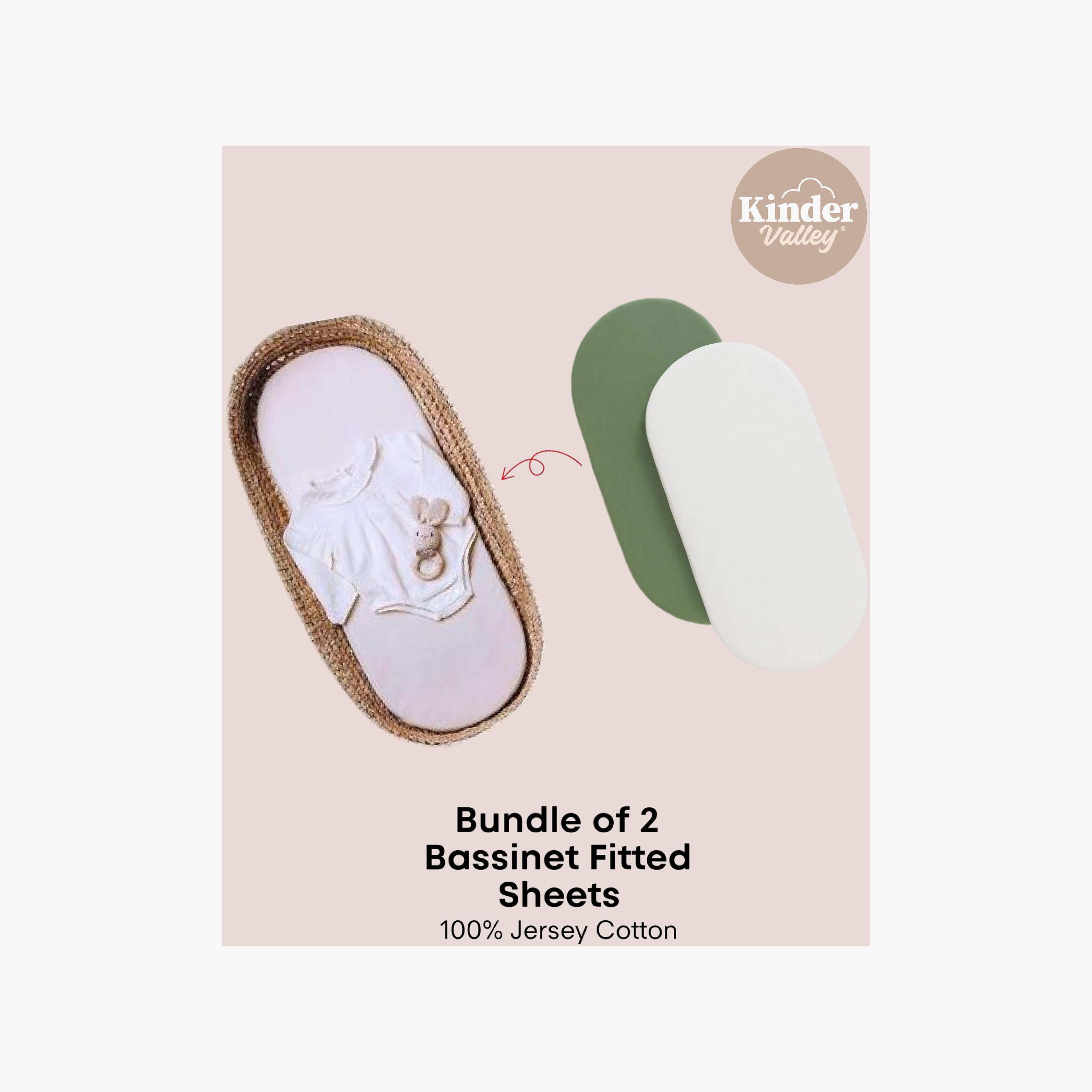 Kinder Valley 2-Piece Extra Soft Jersey Pram Fitted Sheets-baby-nursery-babybedding-image-7
