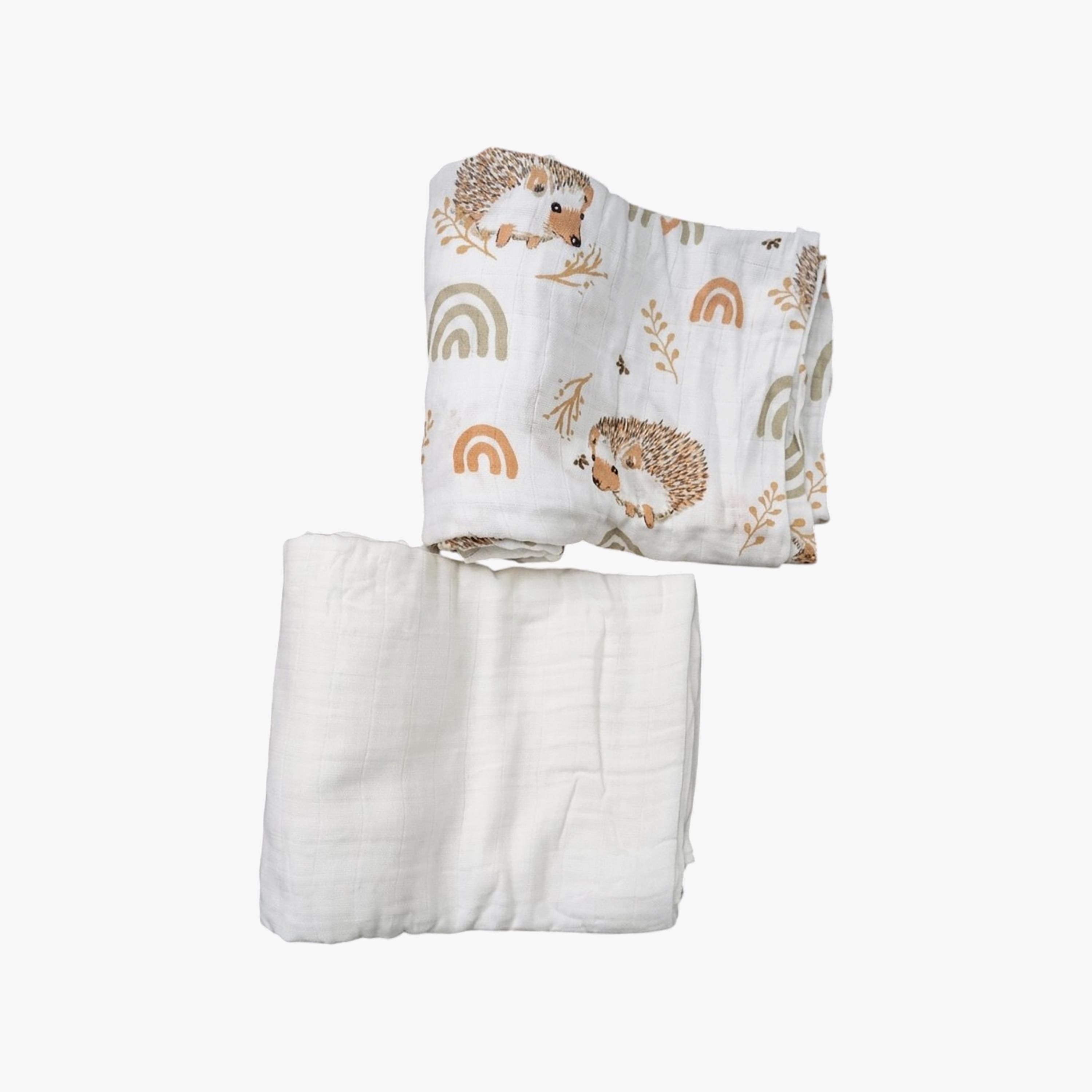 Kinder Valley 2-Piece Bamboo Cotton Swaddle Wraps-baby-nursery-blanketsandswaddles-receivingblankets-image-1