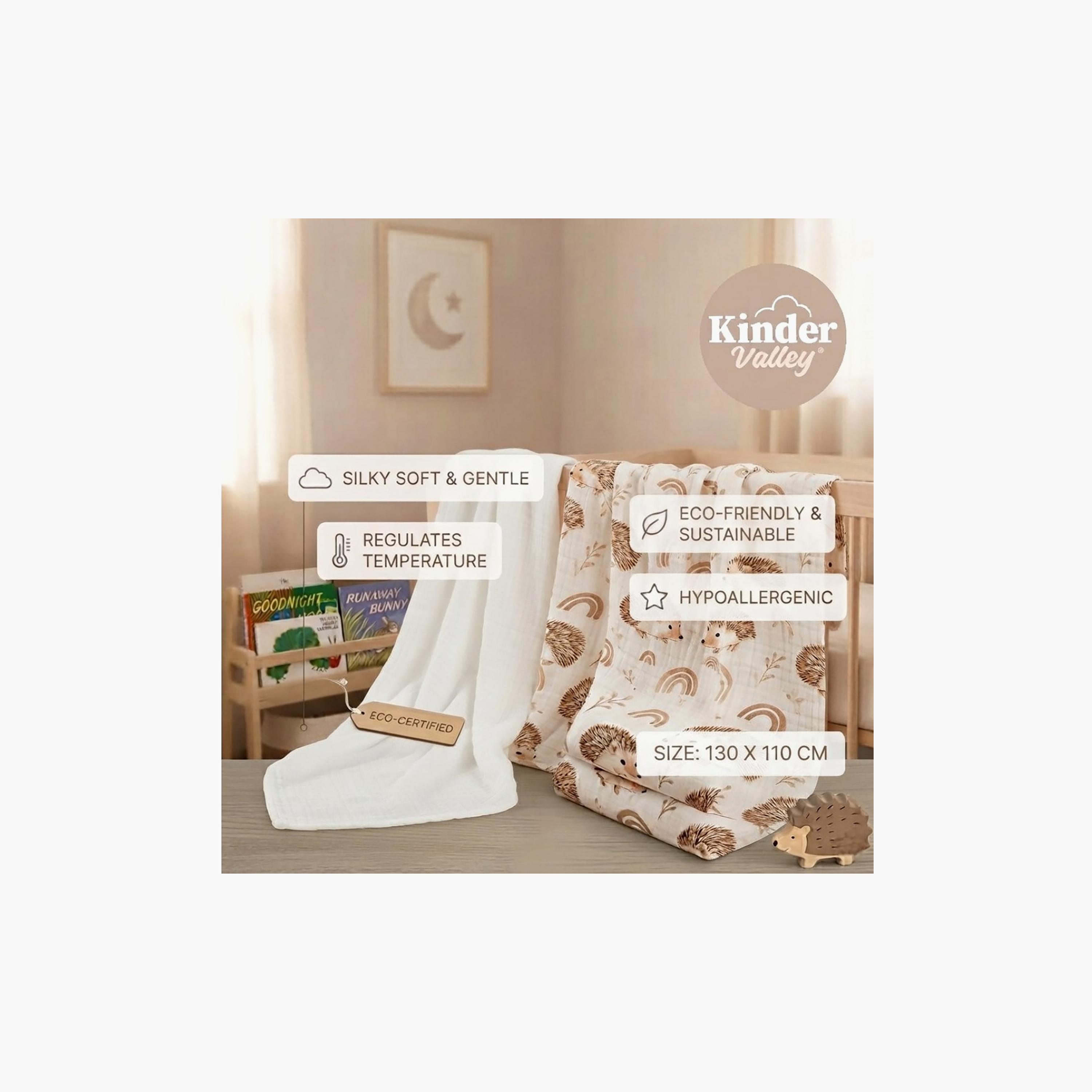 Kinder Valley 2-Piece Bamboo Cotton Swaddle Wraps-baby-nursery-blanketsandswaddles-receivingblankets-image-5