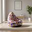 Fluffy Geometric Bean Bag - 116x72 cm-InfluencerCodes_Ramadan26_All_20012026-image-1