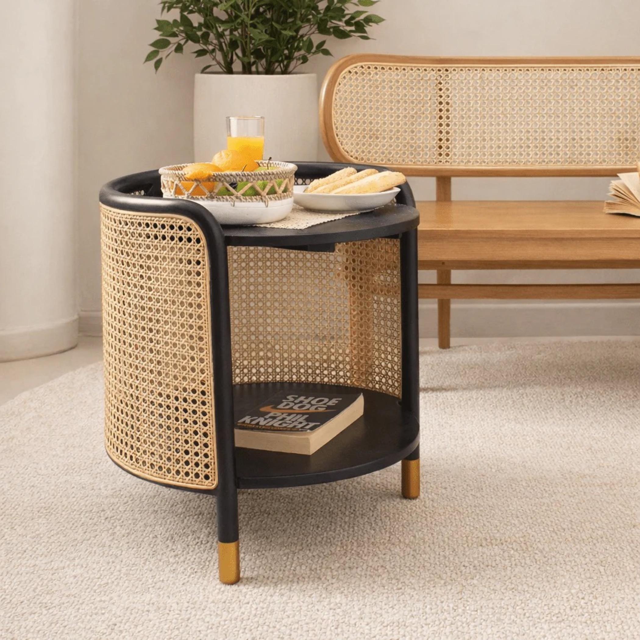 Demi Wooden Top Side Table