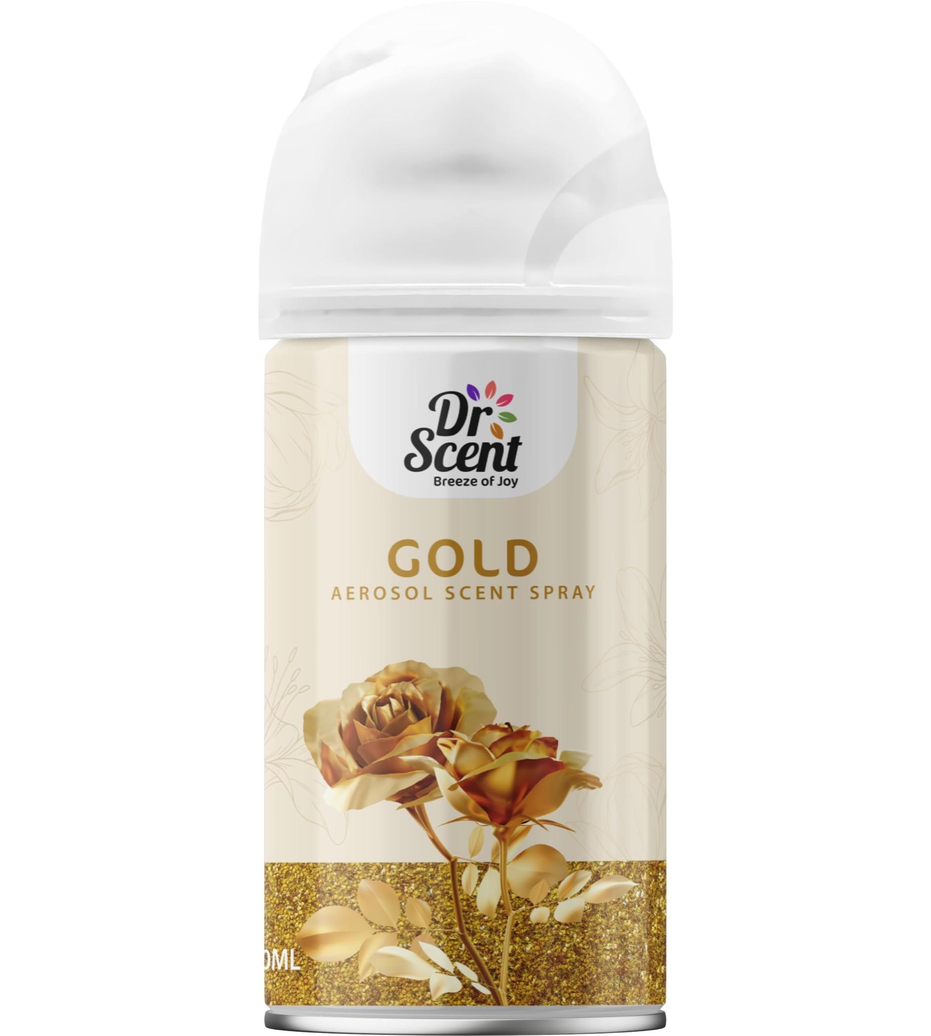 Dr Scent 2-Piece Breeze of Joy Gold Aerosol Scented Home Spray Set - 300 ml