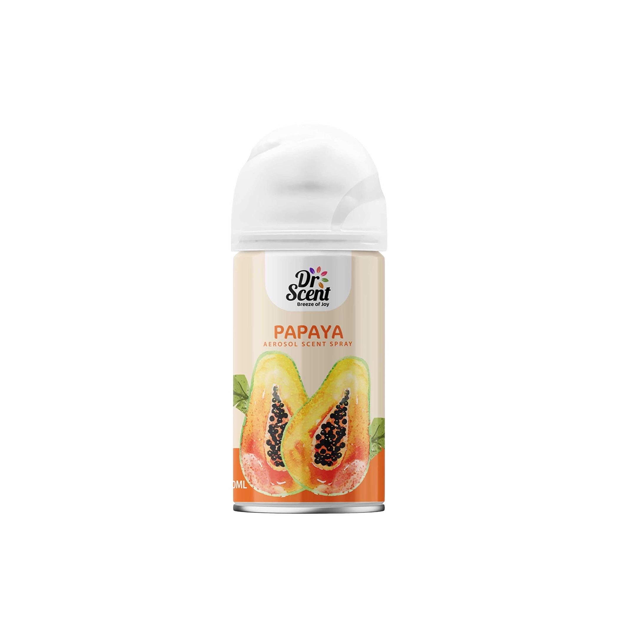 Dr Scent 2-Piece Breeze of Joy Papaya Aerosol Air Freshener Spray Set - 300 ml