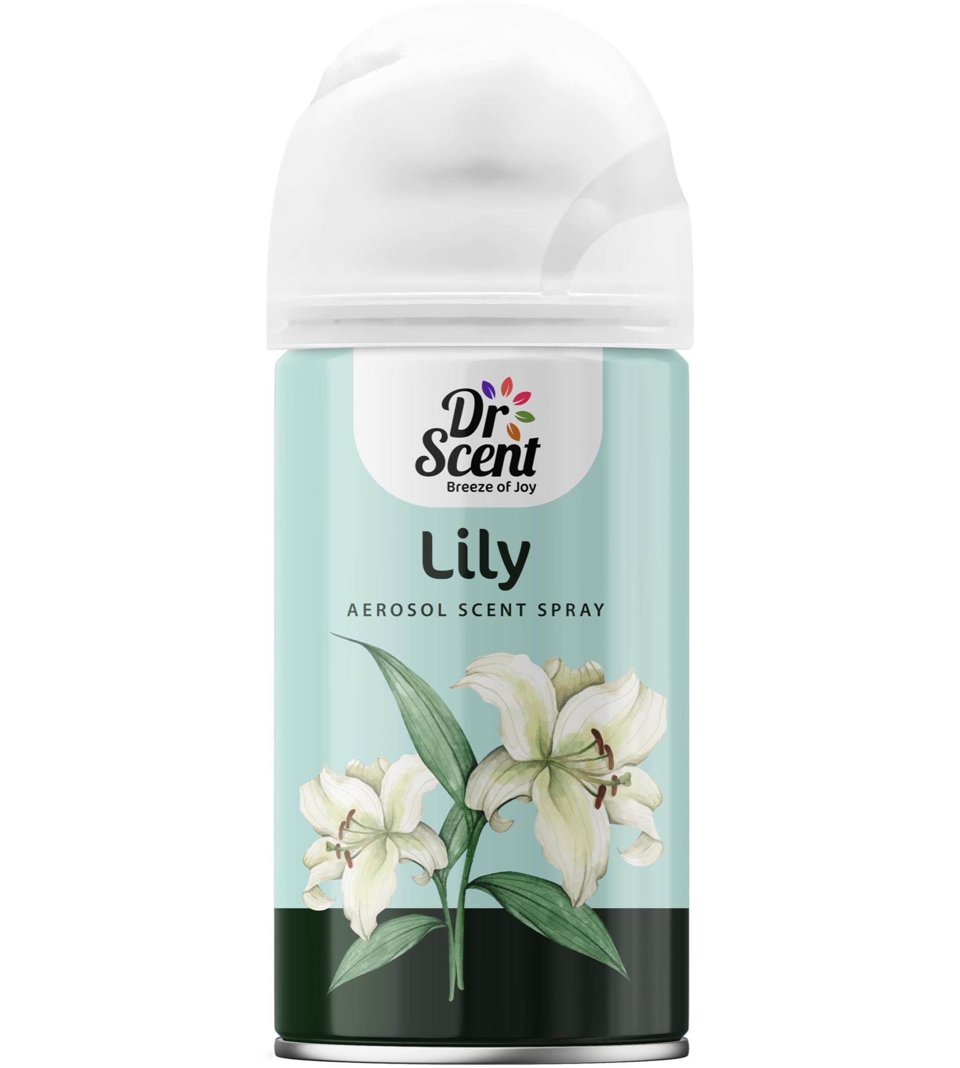 Dr Scent 2-Piece Breeze of Joy Lily Aerosol Air Freshener Spray Set - 300 ml