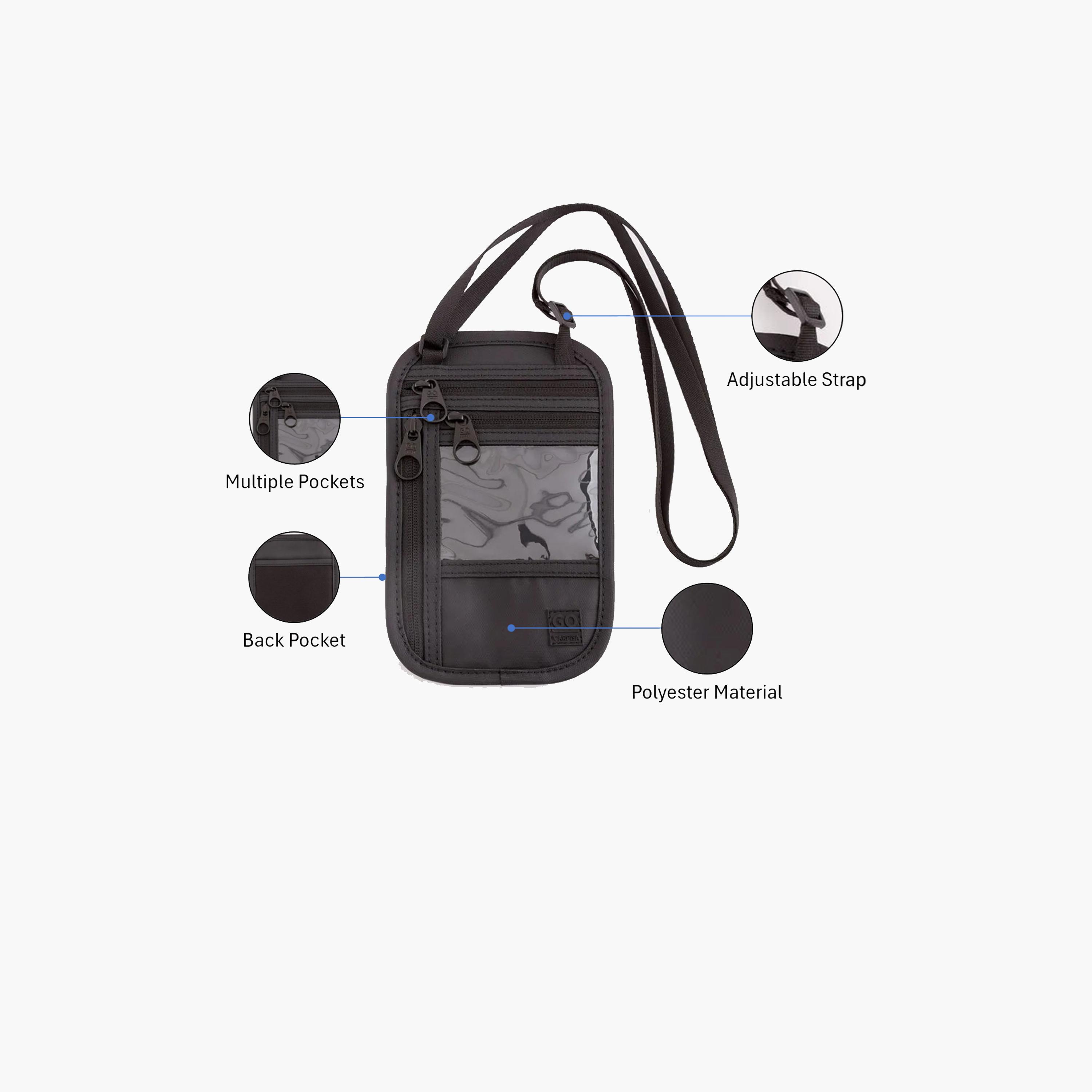 Carpisa Meyer Go Plain Sling Bag with Zipper and Adjustable Strap | 13 X 21 X 0.5 CM-men-bags-image-3