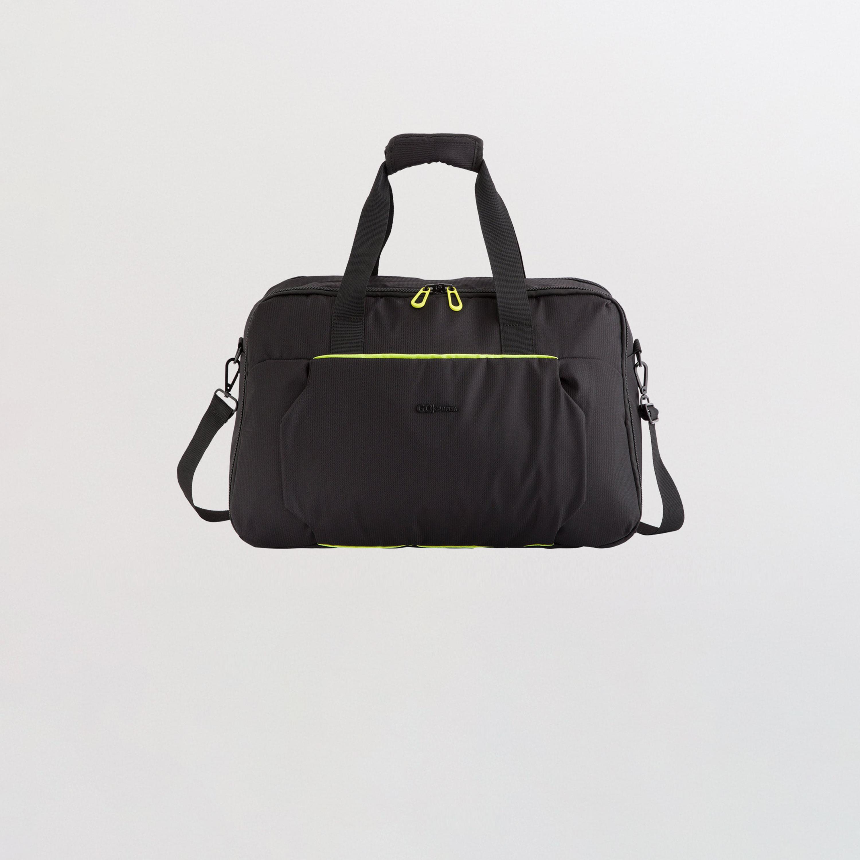 كابريسا - شنطة سفر لايت آند جو سادة بمقبضين وسحاب وحزام قابل للفصل | 45 × 26 × 24 سم-men-bags-image-1