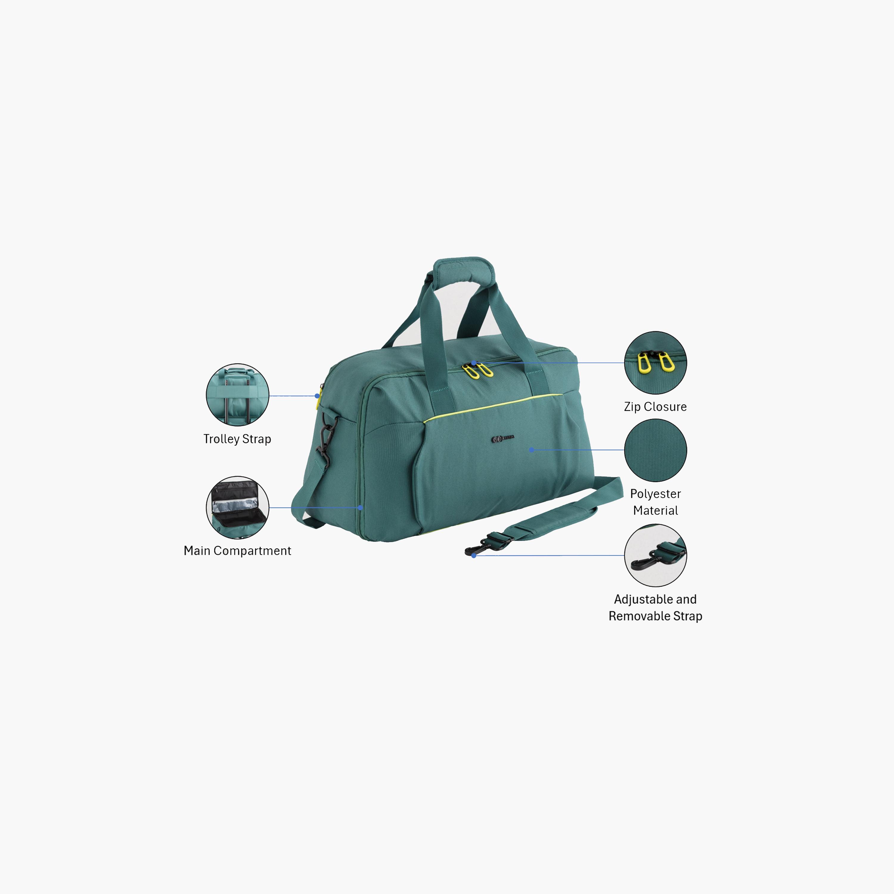 Carpisa Lite'N'Go Plain Double Handle Duffel Bag with Zipper and Detachable Strap | 45 X 26 X 24 CM-women-bagsandwallets-handbags-image-3