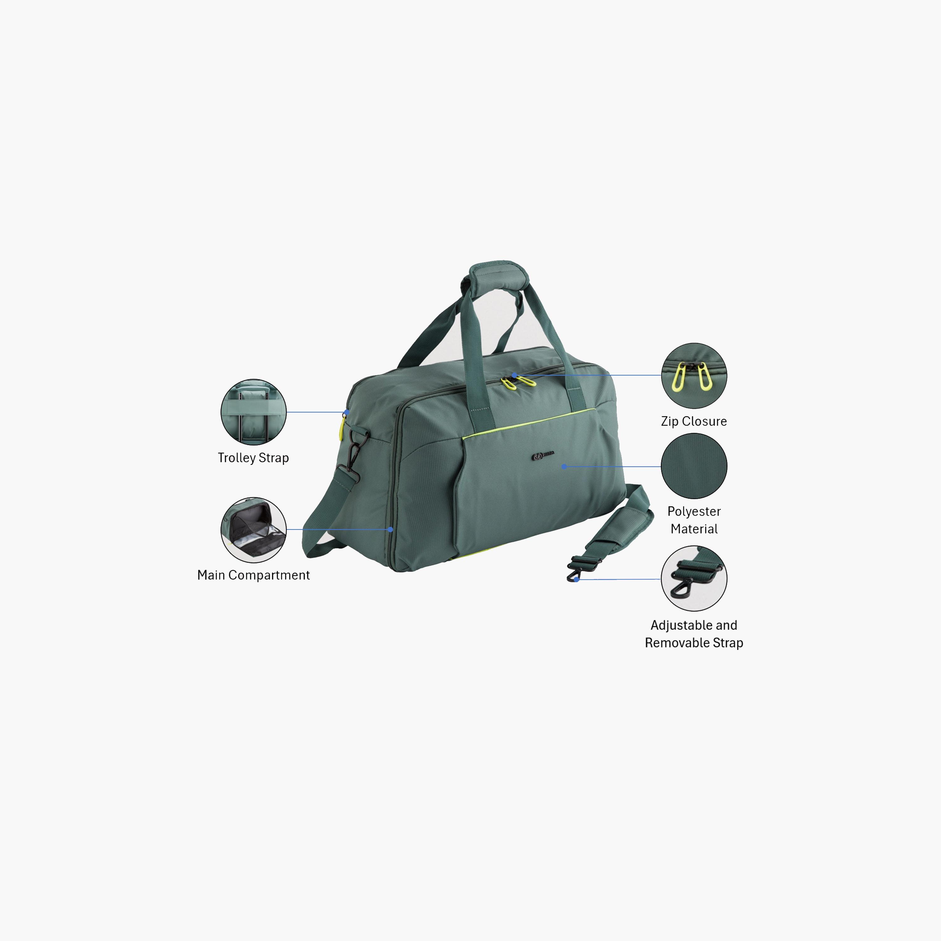 كابريسا - شنطة سفر لايت آند جو سادة بمقبضين وسحاب وحزام قابل للفصل | 45 × 26 × 24 سم-women-bagsandwallets-handbags-image-3
