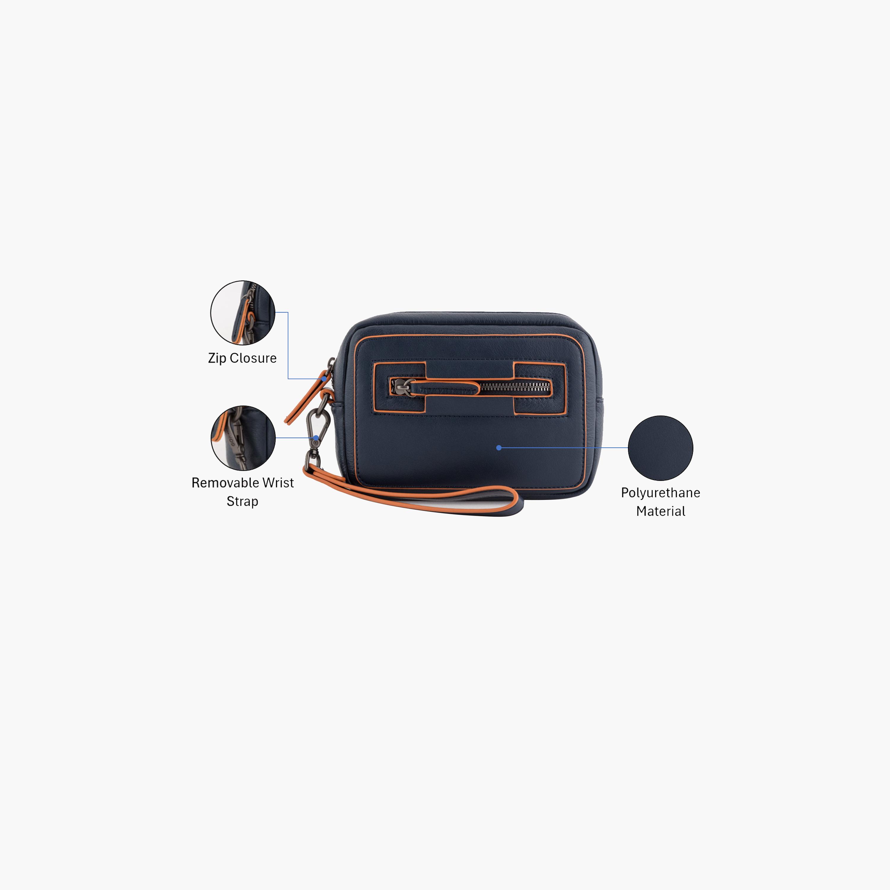 Carpisa Mate Pro Color Block Wristlet Pouch with Zipper | 19 X 13 X 5 CM-men-bags-image-3