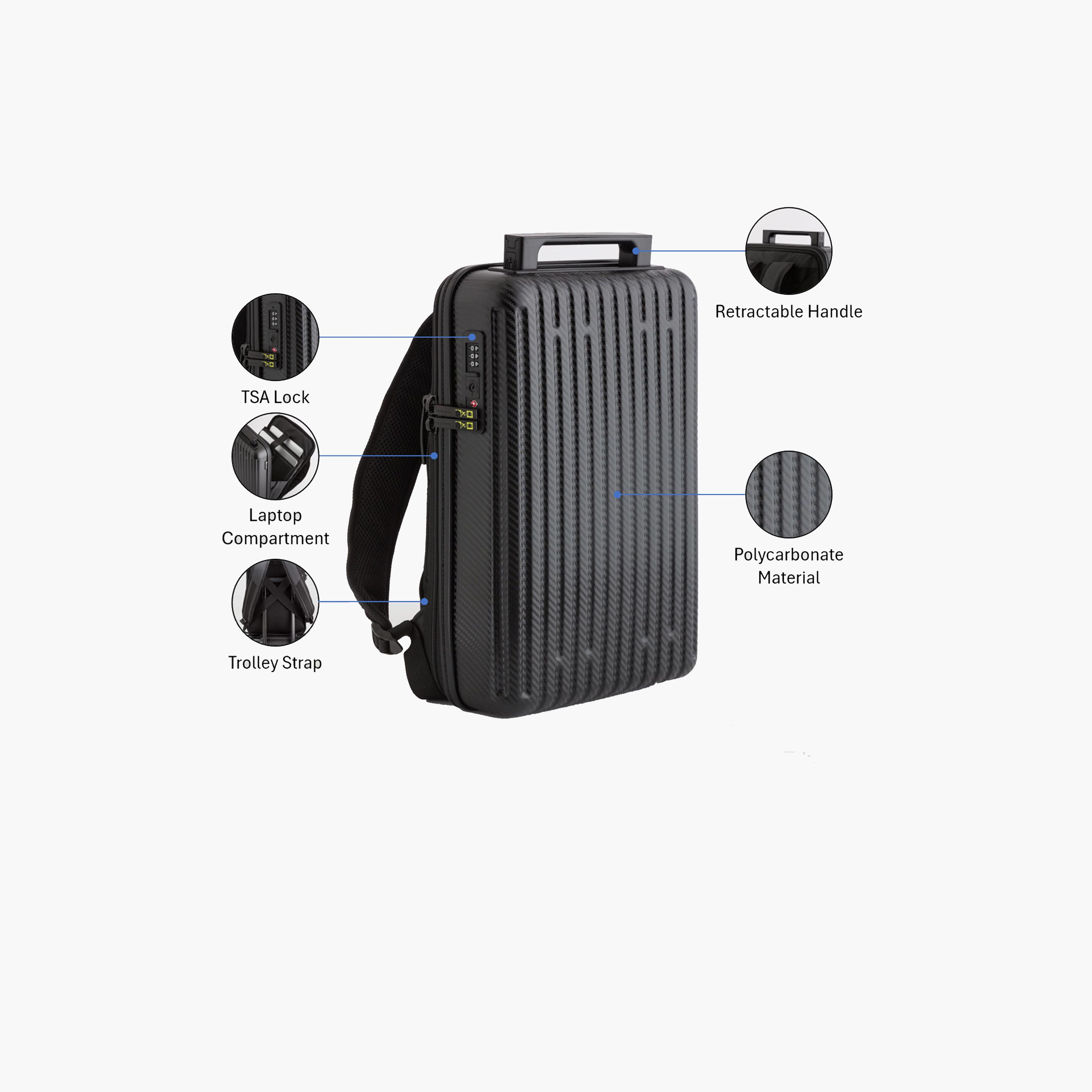 Carpisa Carbon-Lux Pro Textured Top Handle Laptop Bag with Zipper and Adjustable Strap | 30 X 44 X 8 CM-men-bags-image-3