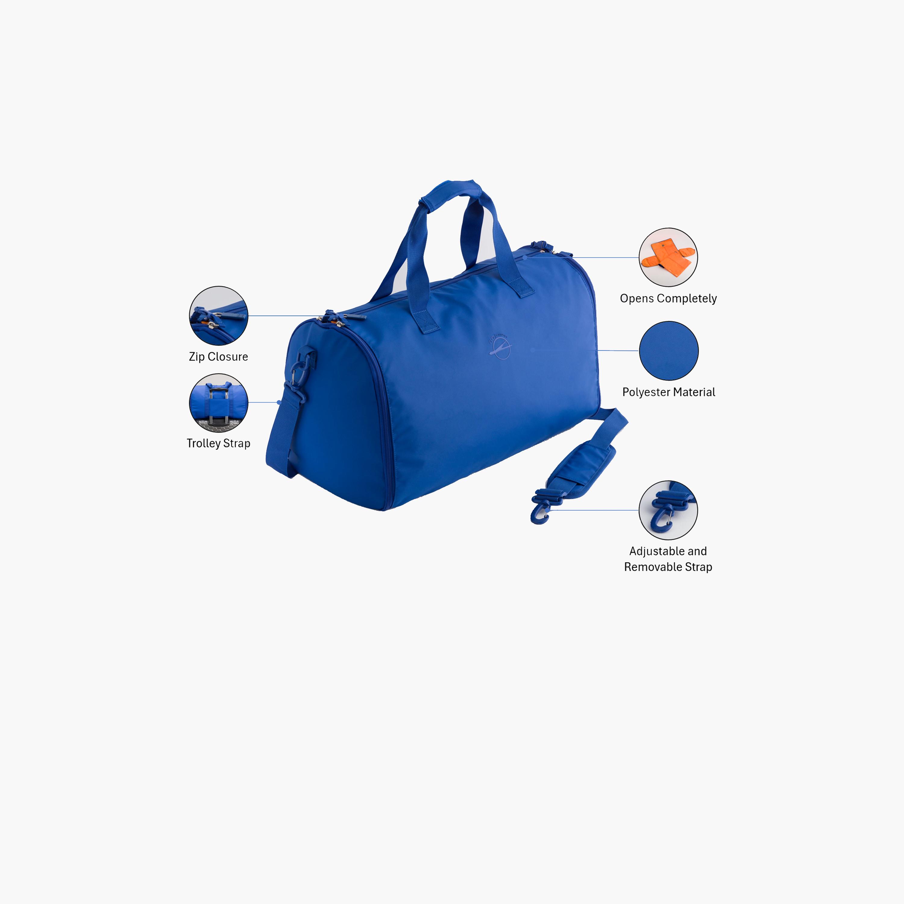 Carpisa Thrilling Go Plain Double Handle Duffel Bag with Zipper and Detachable Strap-men-bags-image-2