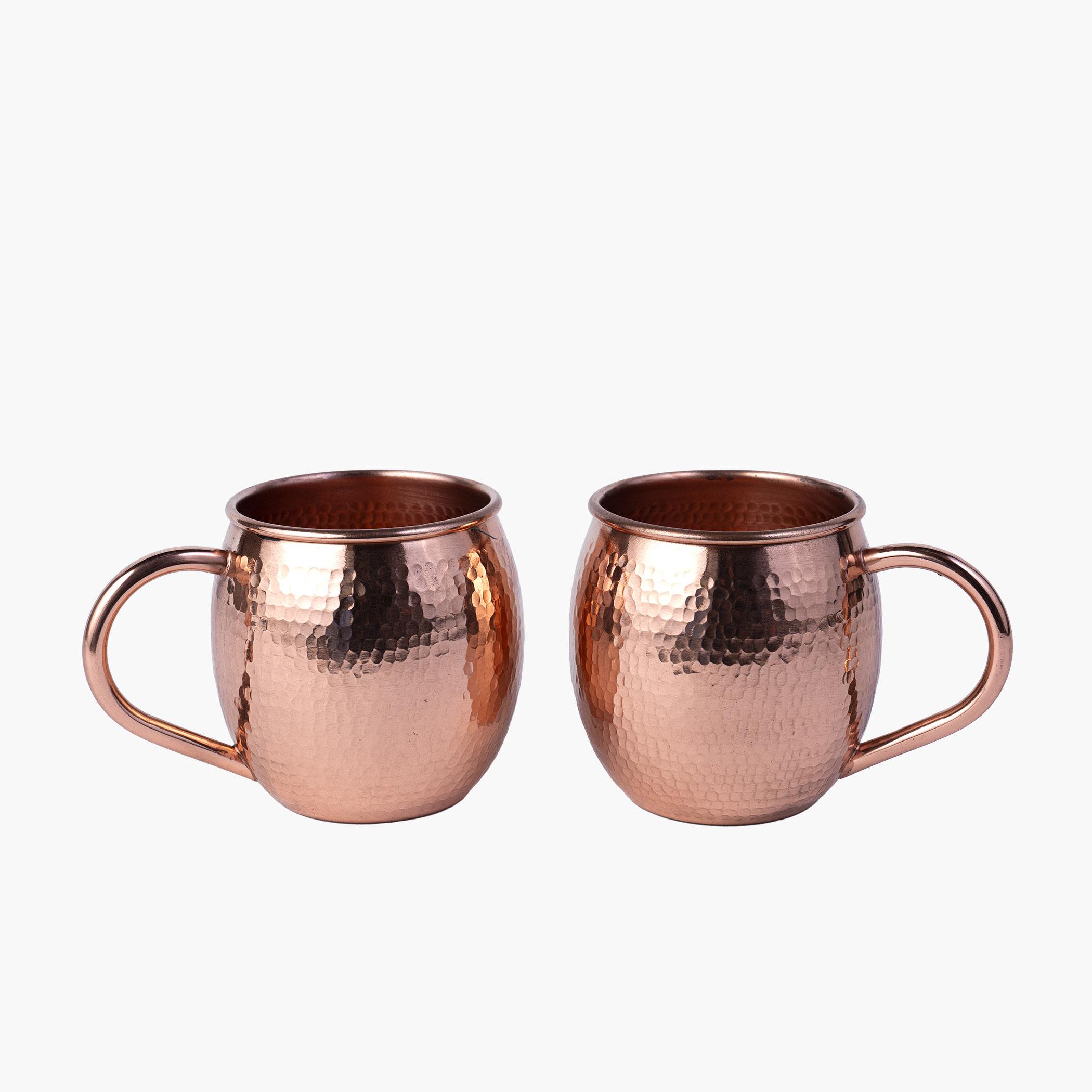 Curate Home 2-Piece Copper Mule Mug Set - 500 ml