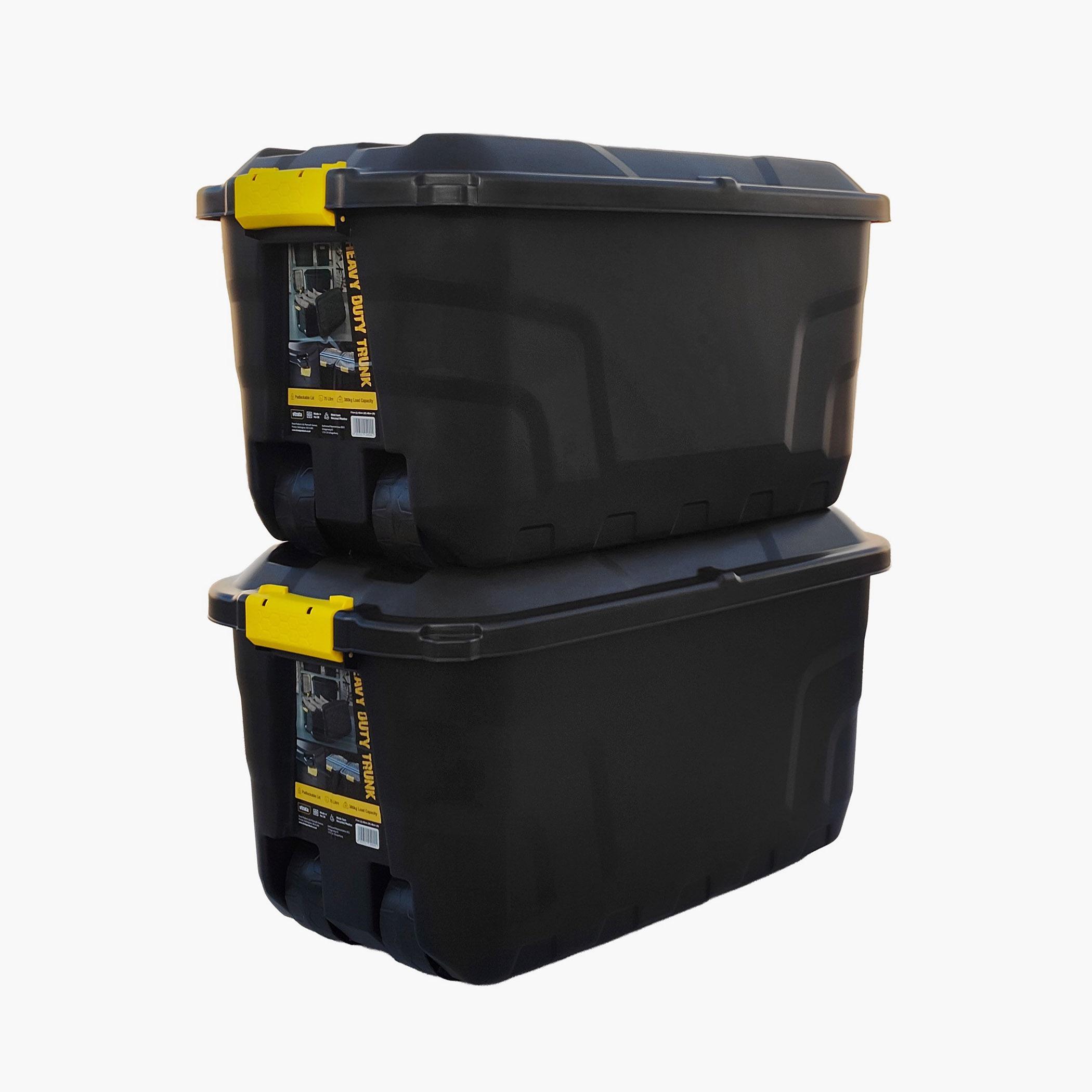 Strata 2-Piece 75 L Heavy Duty Storage Box Set - 77x42x40 cm