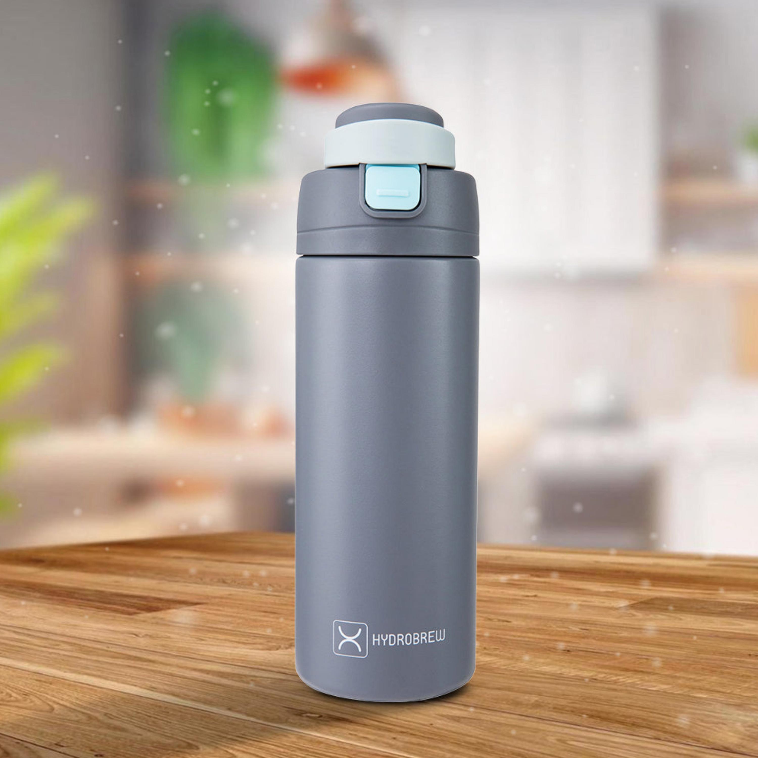 قارورة مياه سادة ستانليس ستيل بفوهة وغطاء قلاب من هايدروبرو - 720 مل-school-waterbottles-image-2