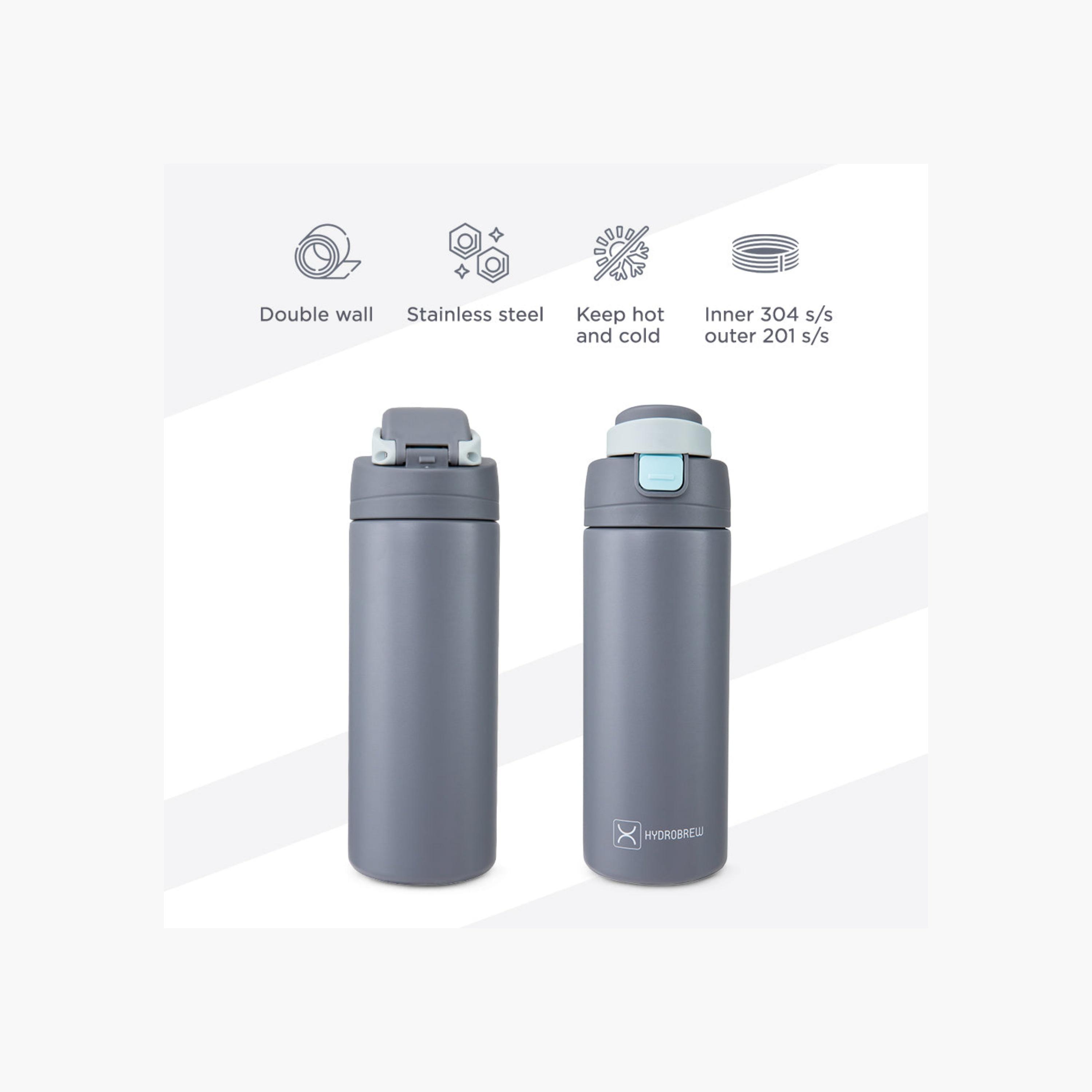 قارورة مياه سادة ستانليس ستيل بفوهة وغطاء قلاب من هايدروبرو - 720 مل-school-waterbottles-image-6