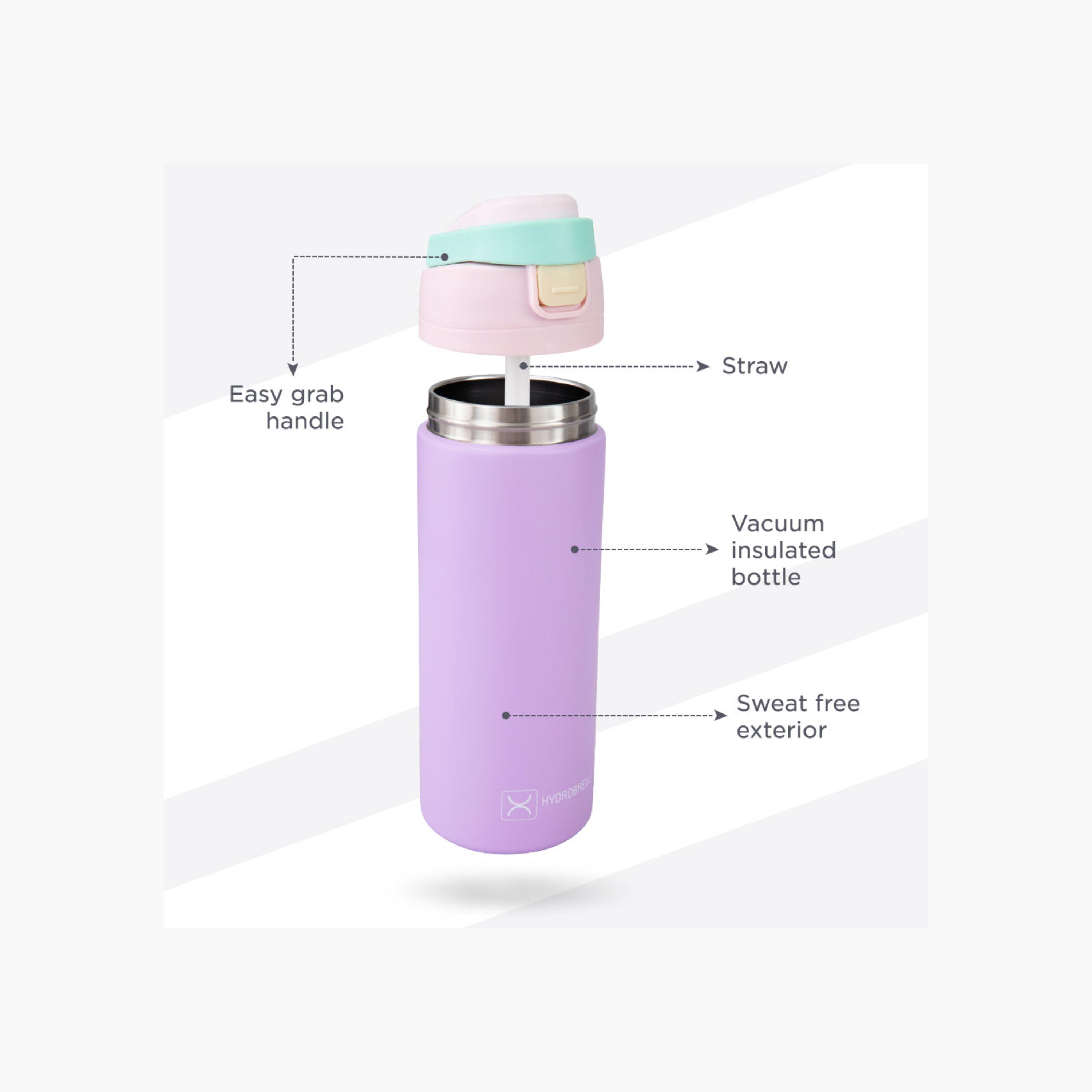 قارورة مياه سادة ستانليس ستيل بفوهة وغطاء قلاب من هايدروبرو - 720 مل-school-waterbottles-image-3