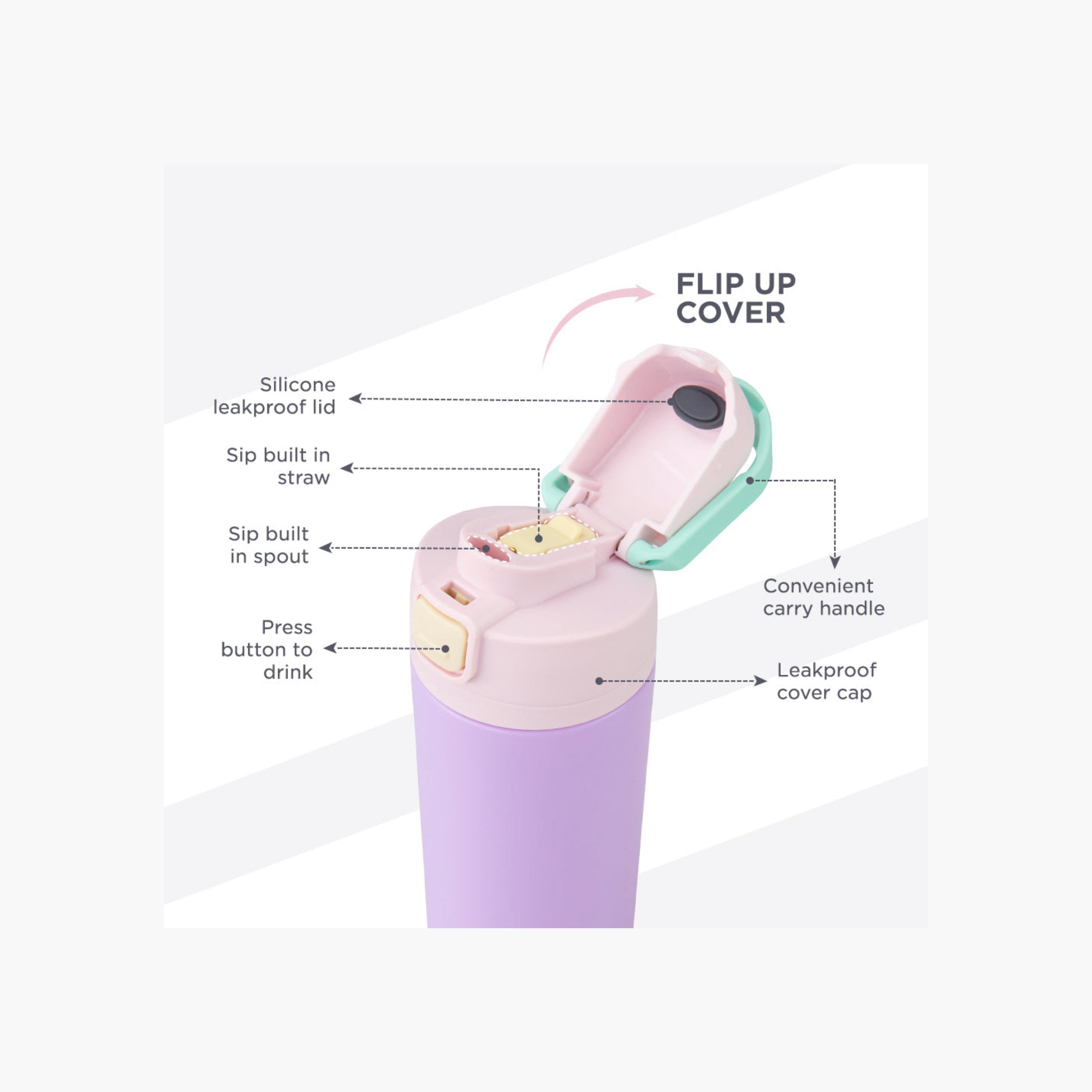 قارورة مياه سادة ستانليس ستيل بفوهة وغطاء قلاب من هايدروبرو - 720 مل-school-waterbottles-image-5