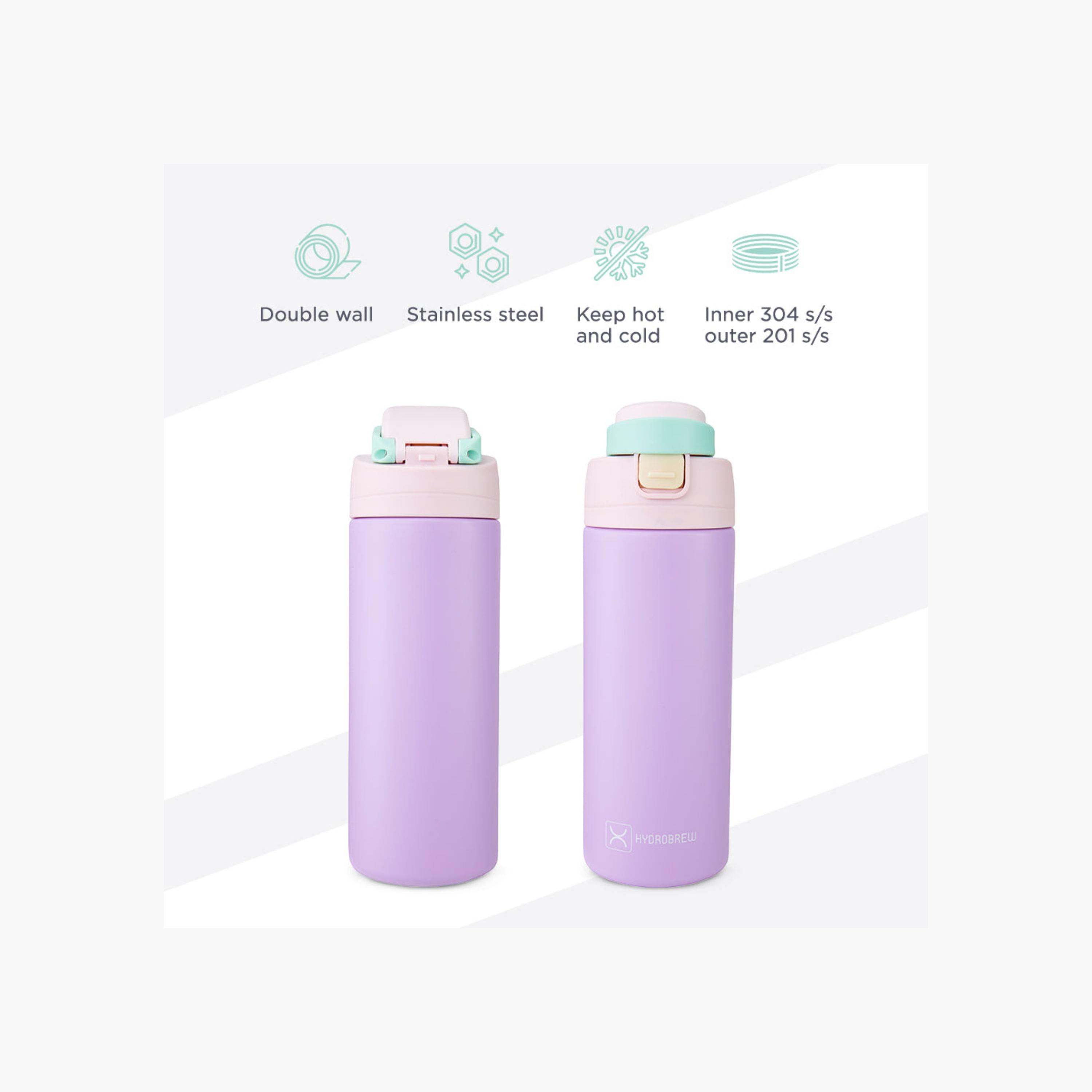 قارورة مياه سادة ستانليس ستيل بفوهة وغطاء قلاب من هايدروبرو - 720 مل-school-waterbottles-image-6