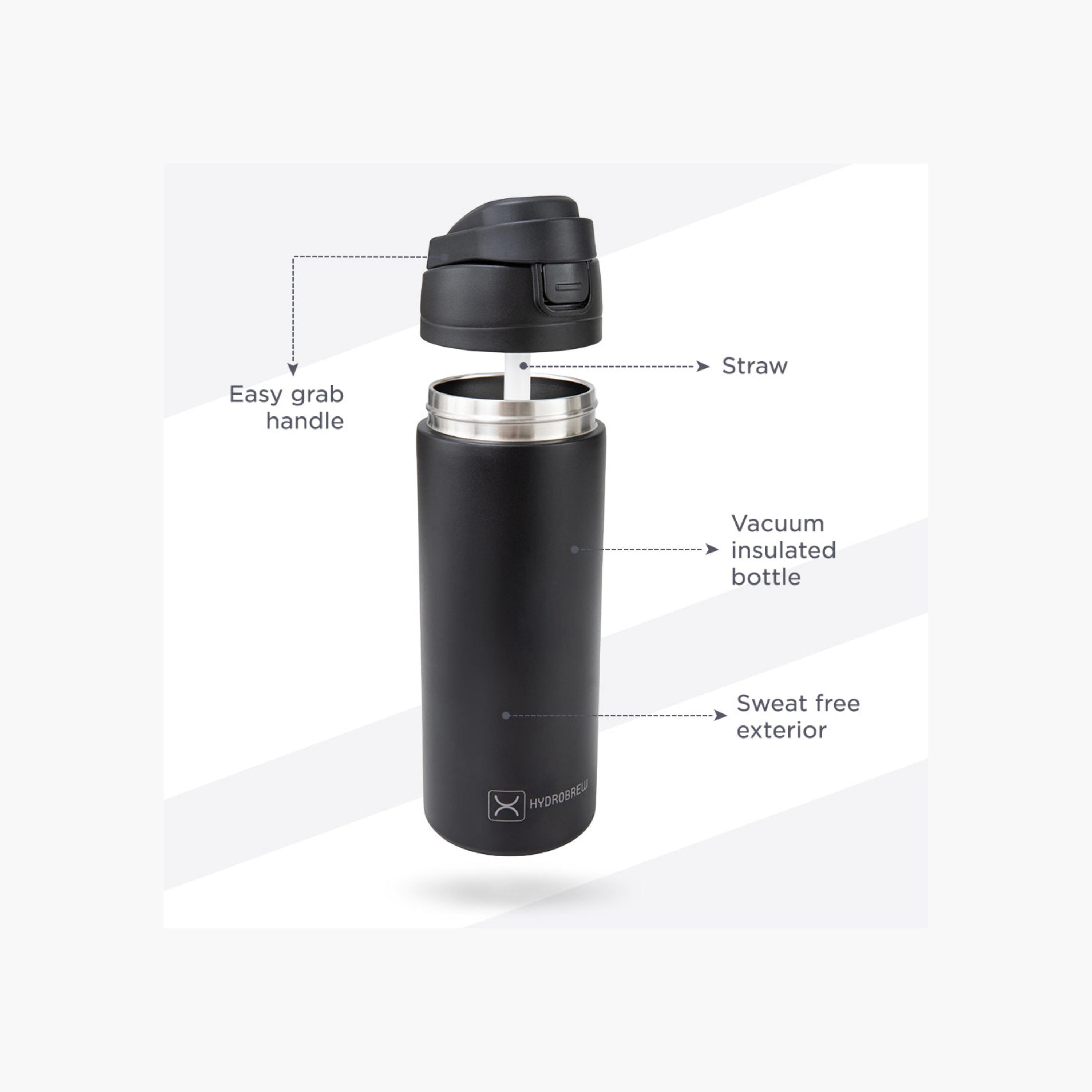 Hydrobrew Solid Stainless Steel Water Bottle with Spout and Flip Lid - 720 ml-school-waterbottles-image-6