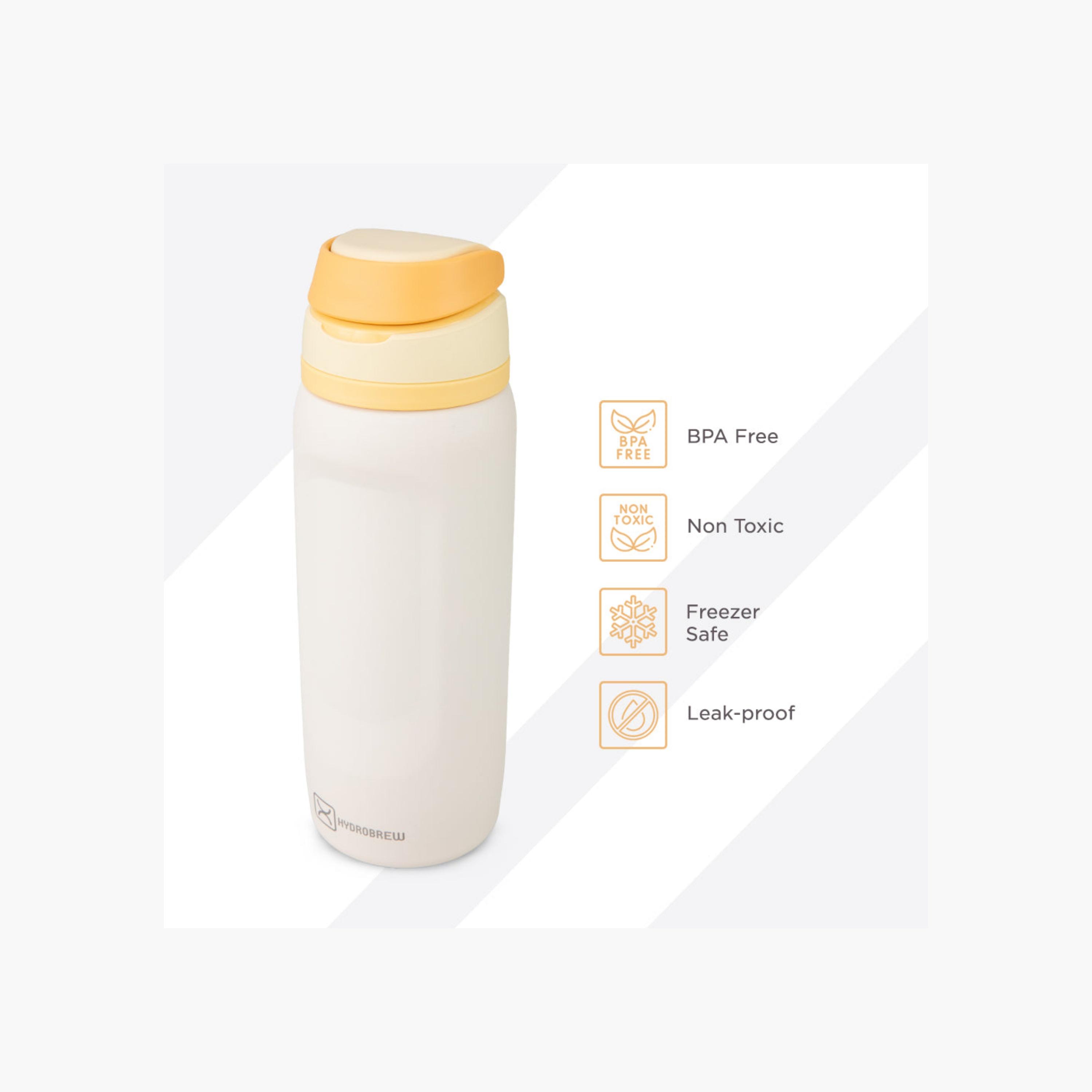 Hydrobrew Solid Stainless Steel Water Bottle with Spout and Flip Lid - 1000 ml-school-waterbottles-image-4
