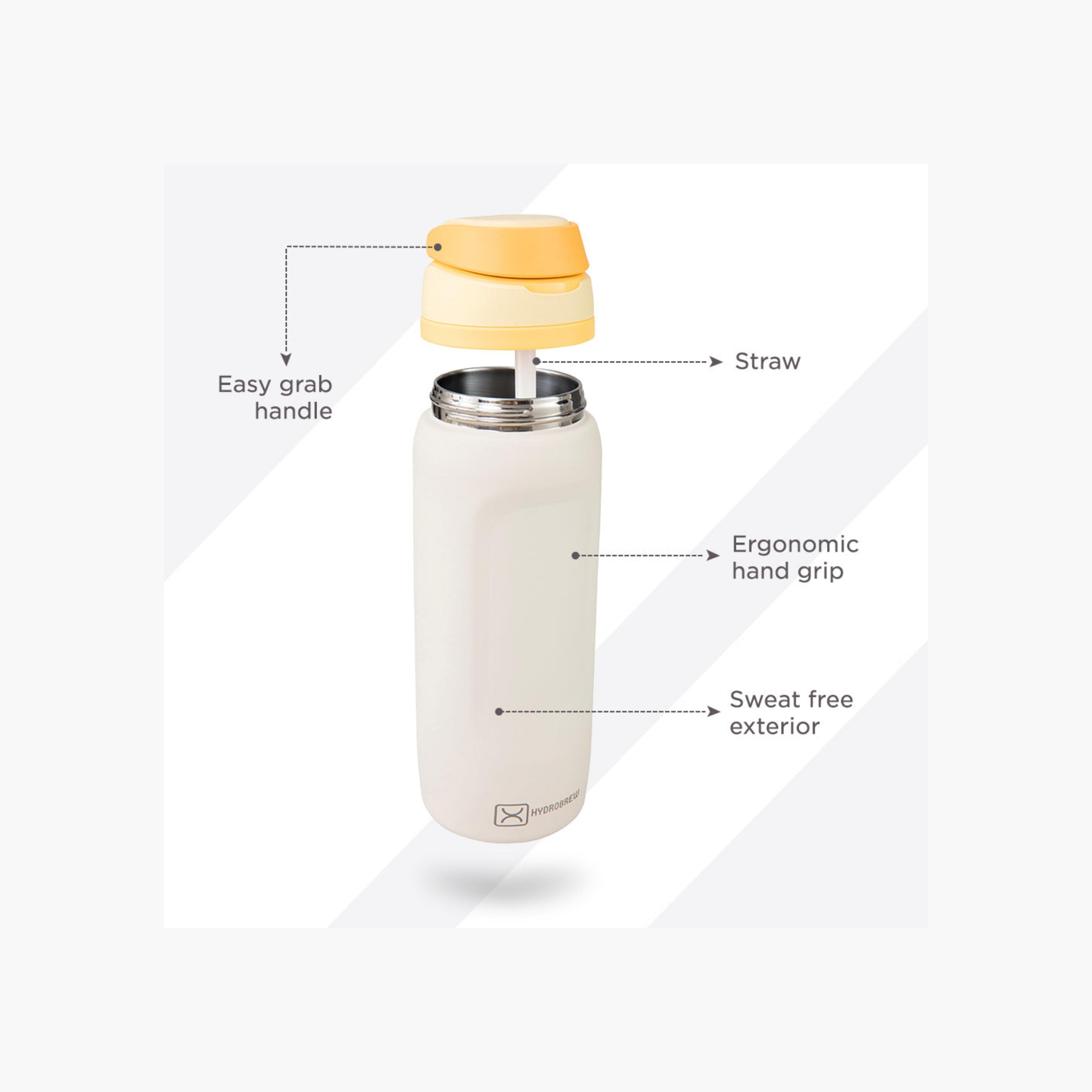 Hydrobrew Solid Stainless Steel Water Bottle with Spout and Flip Lid - 1000 ml-school-waterbottles-image-6