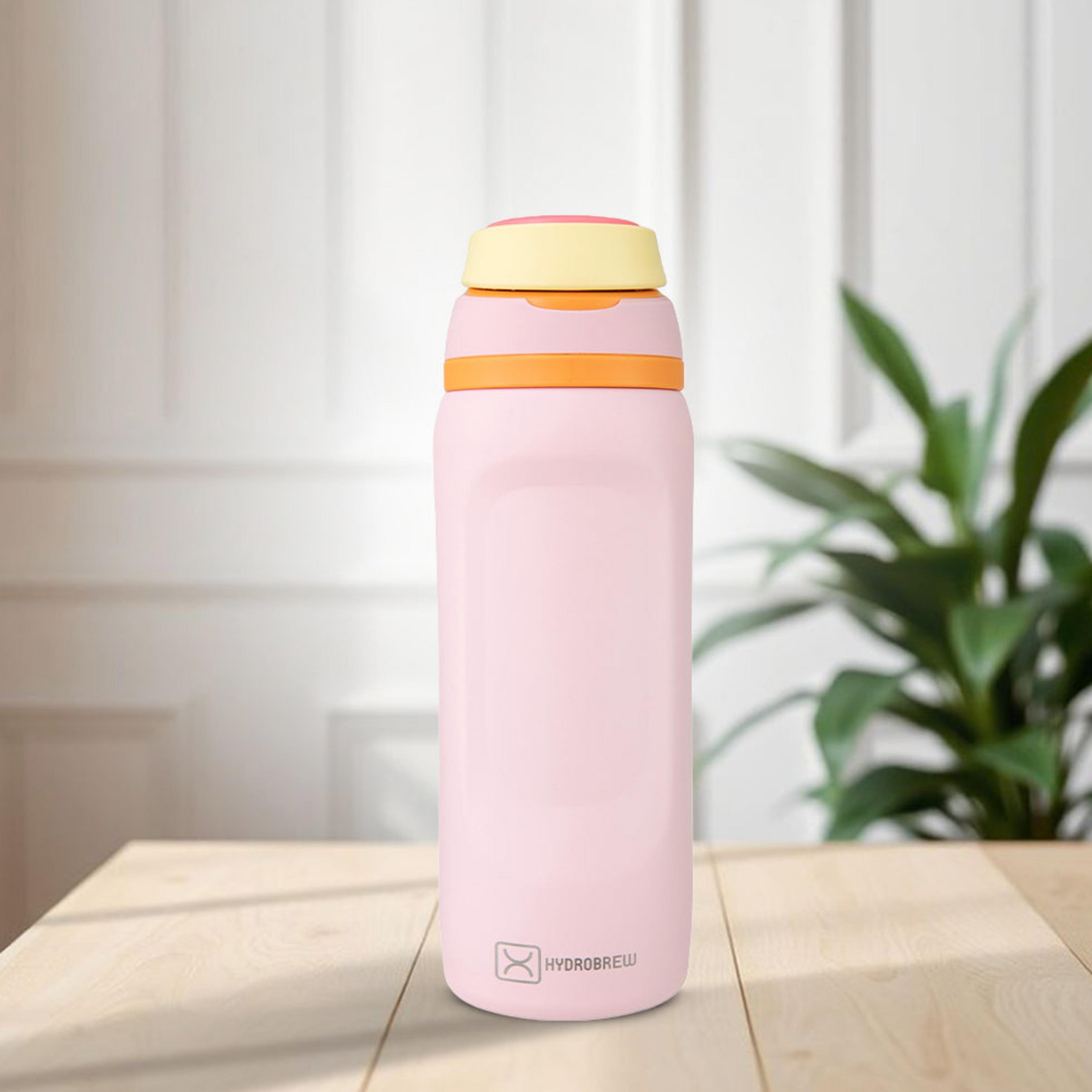 Hydrobrew Solid Stainless Steel Water Bottle with Spout and Flip Lid - 1000 ml-school-waterbottles-image-6