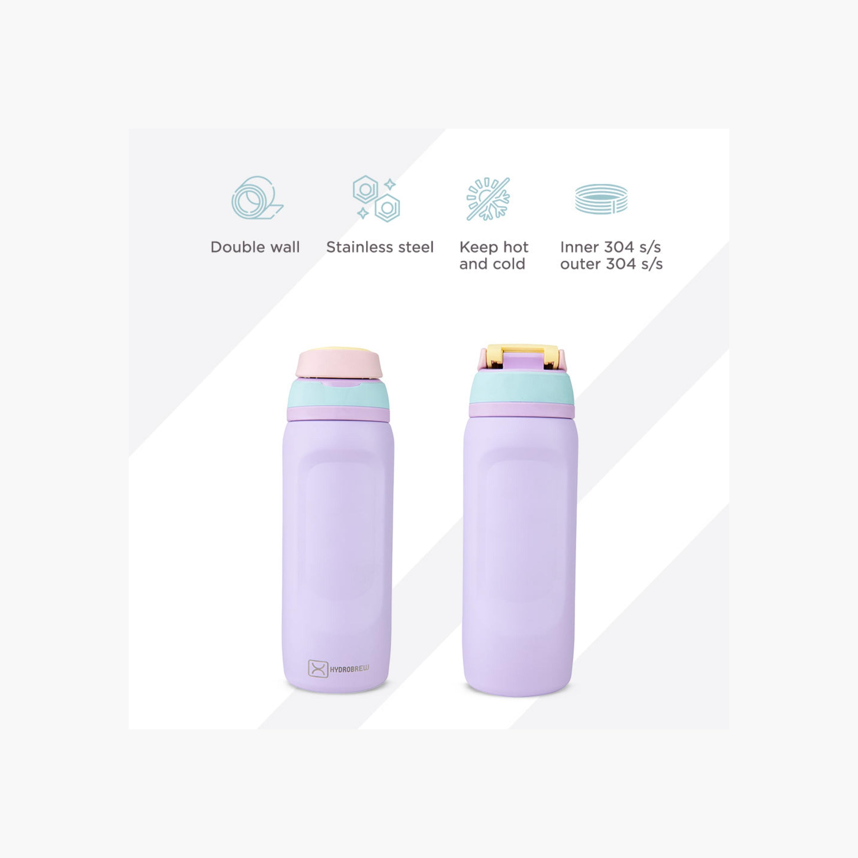Hydrobrew Solid Stainless Steel Water Bottle with Spout and Flip Lid - 1000 ml-school-waterbottles-image-5