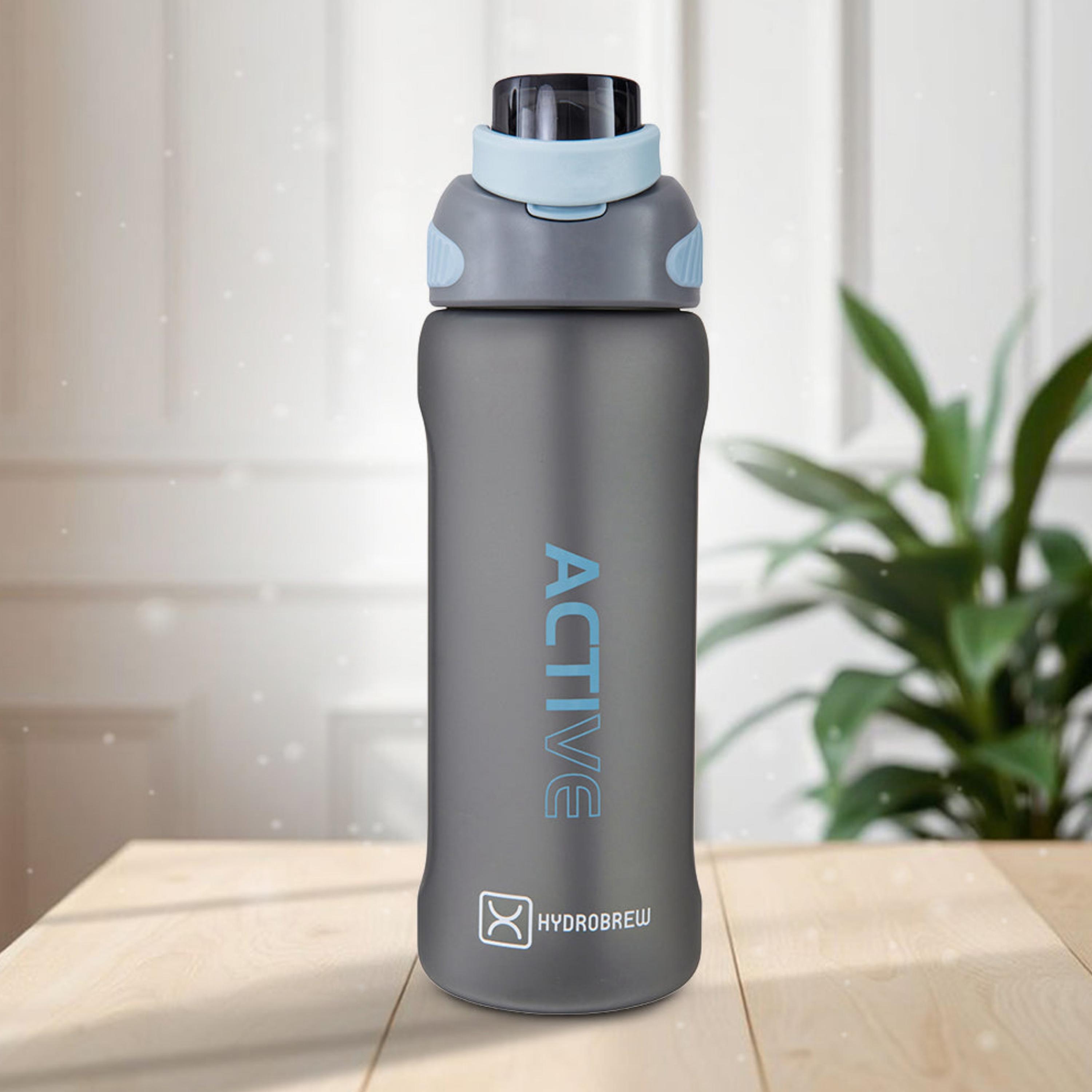 قارورة مياه تريتان سادة بفوهة ومقبض من هايدروبرو - 1 لتر-school-waterbottles-image-2