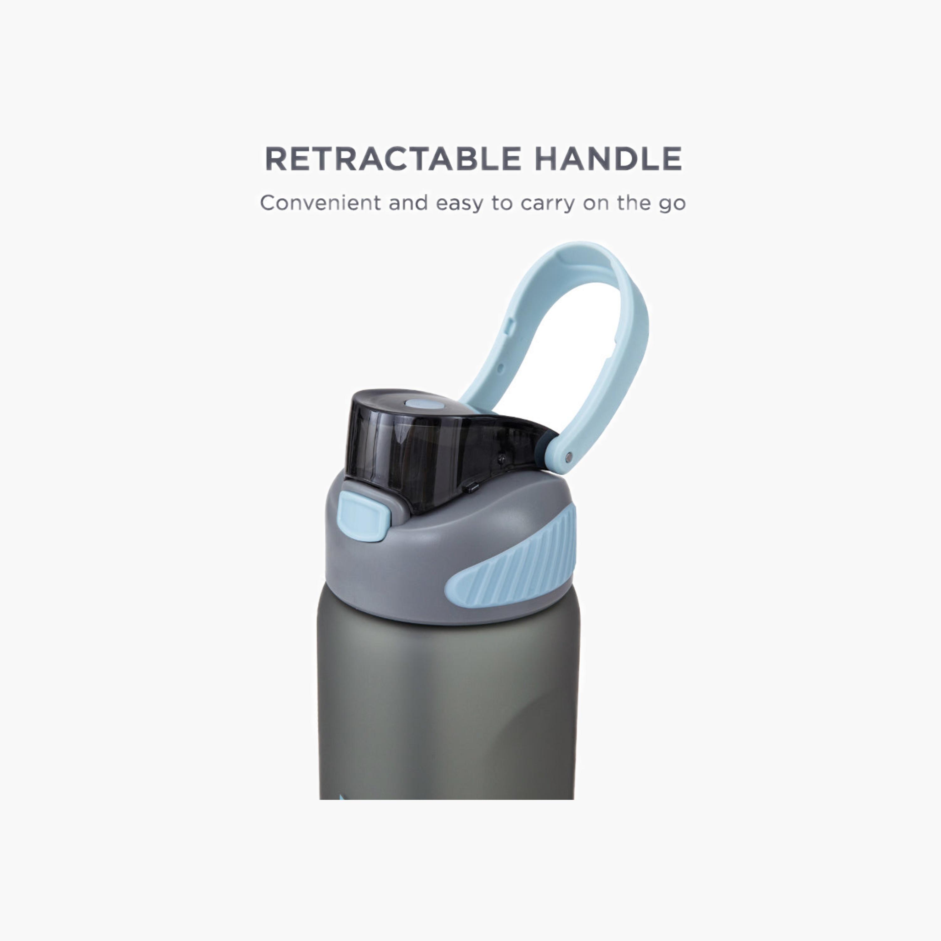 قارورة مياه تريتان سادة بفوهة ومقبض من هايدروبرو - 1 لتر-school-waterbottles-image-5