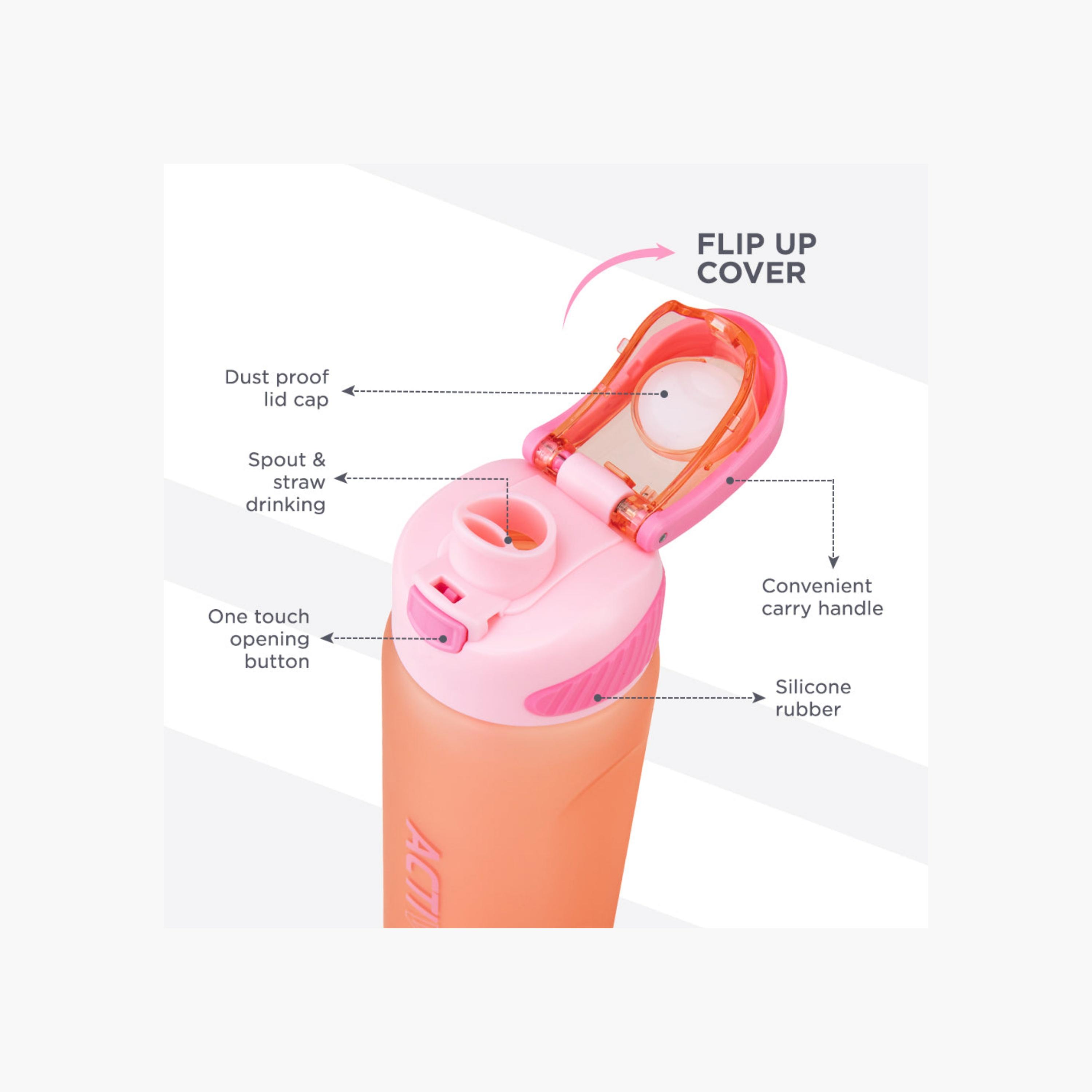 قارورة مياه تريتان سادة بفوهة ومقبض من هايدروبرو - 1 لتر-school-waterbottles-image-6
