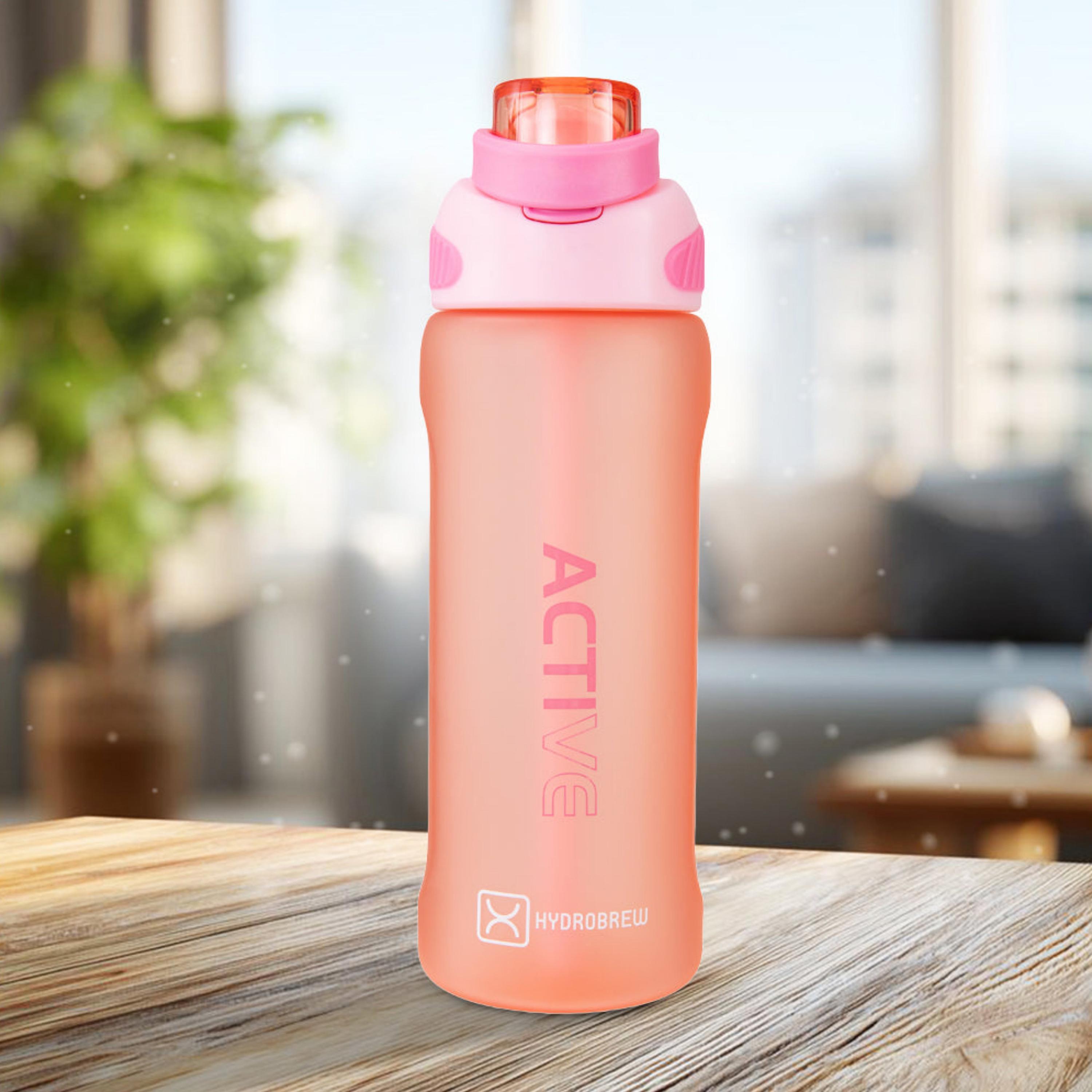 قارورة مياه تريتان سادة بفوهة ومقبض من هايدروبرو - 1 لتر-school-waterbottles-image-2