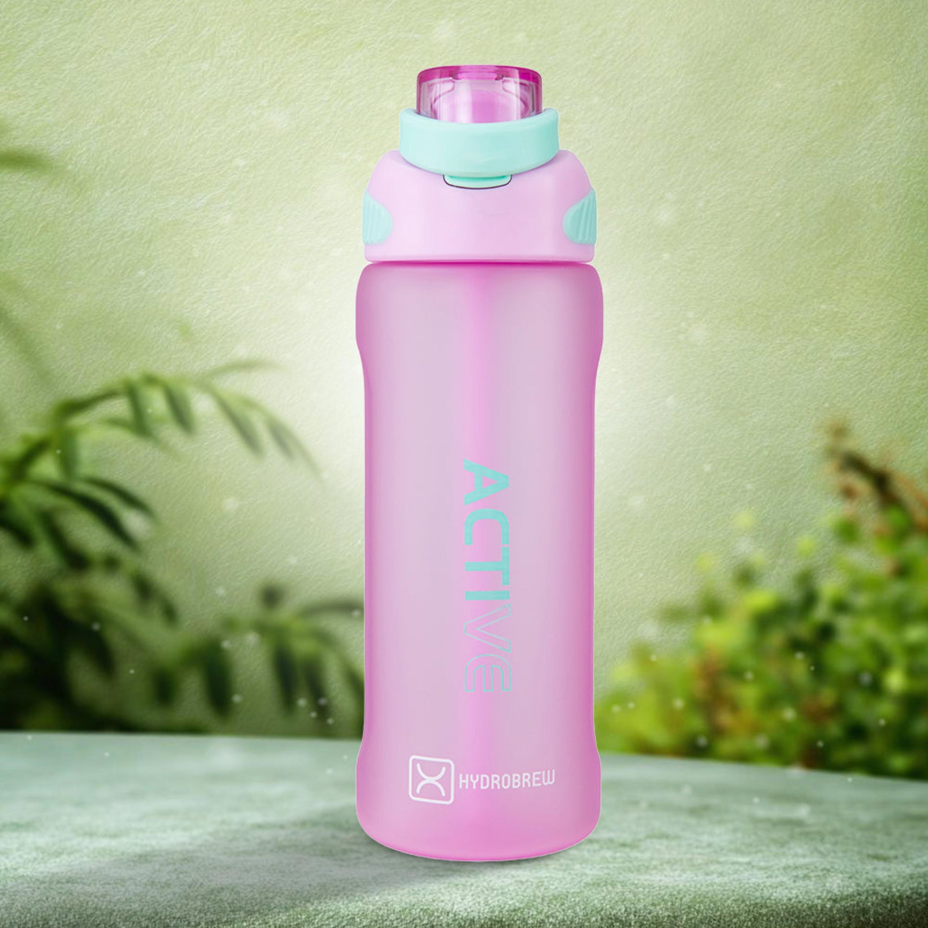 قارورة مياه تريتان سادة بفوهة ومقبض من هايدروبرو - 1 لتر-school-waterbottles-image-2