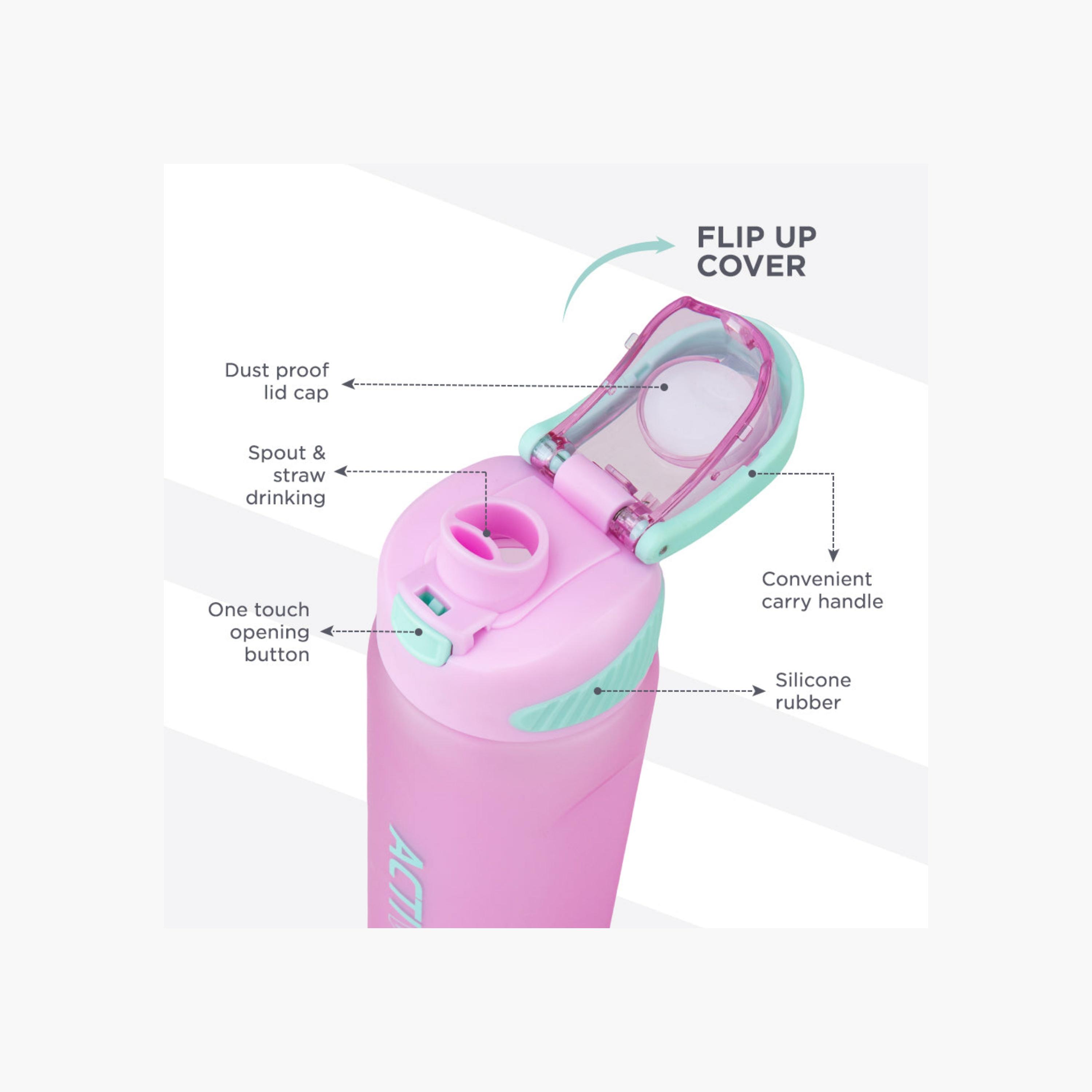 قارورة مياه تريتان سادة بفوهة ومقبض من هايدروبرو - 1 لتر-school-waterbottles-image-3